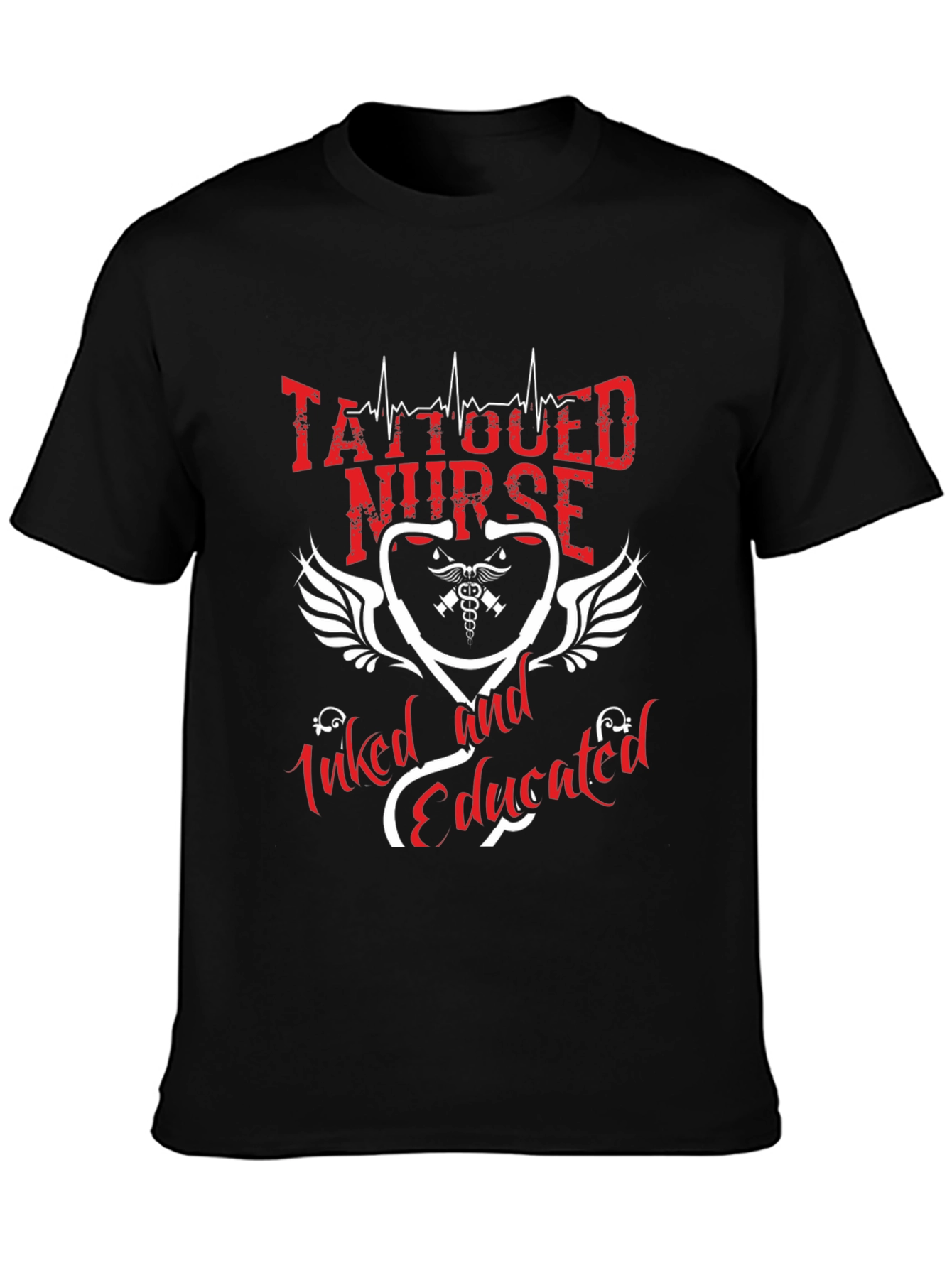 Tattooed Nurse T-Shirt - Inked and Educated Graphic Tee