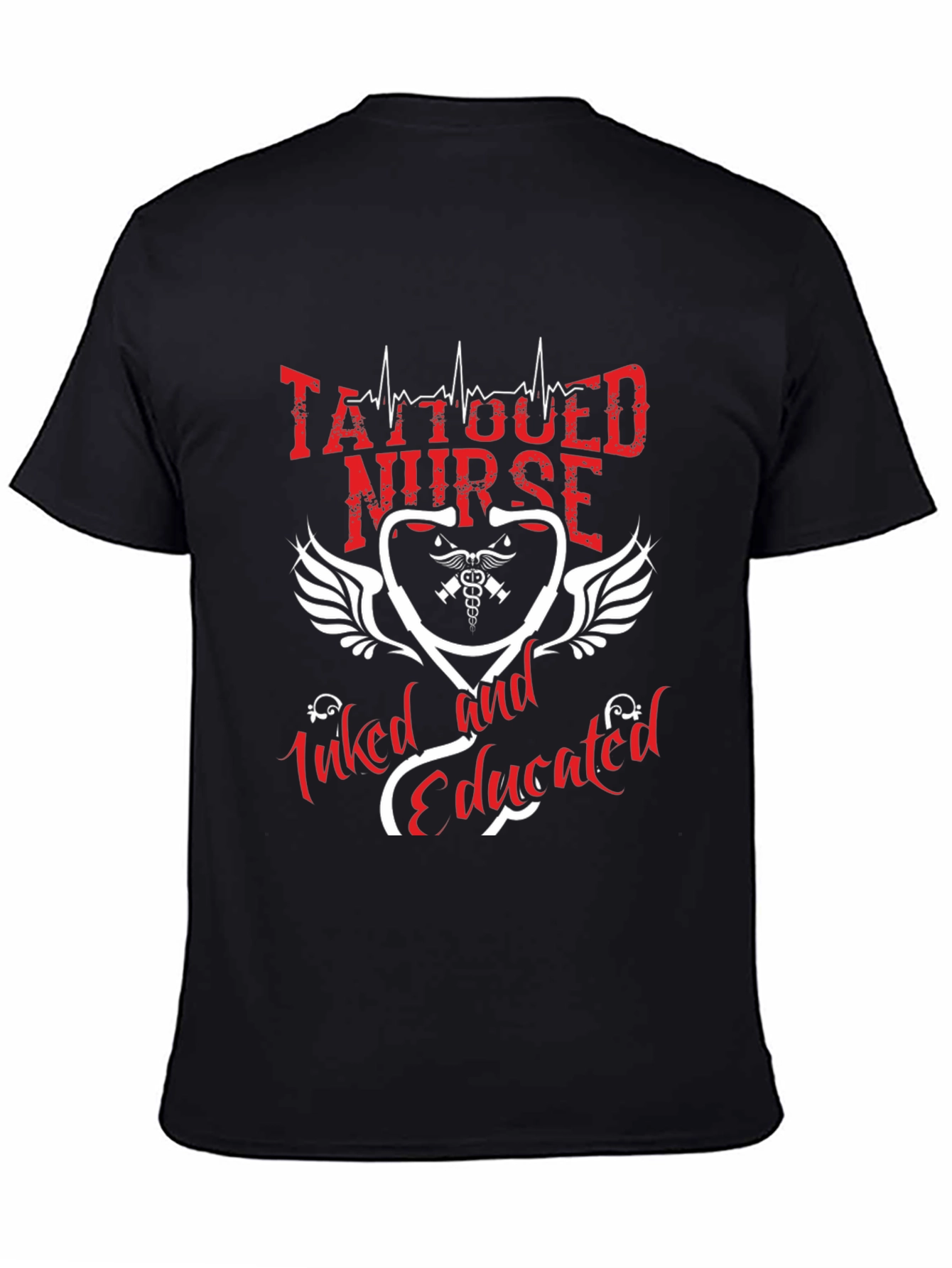 Tattooed Nurse T-Shirt - Inked and Educated Graphic Tee