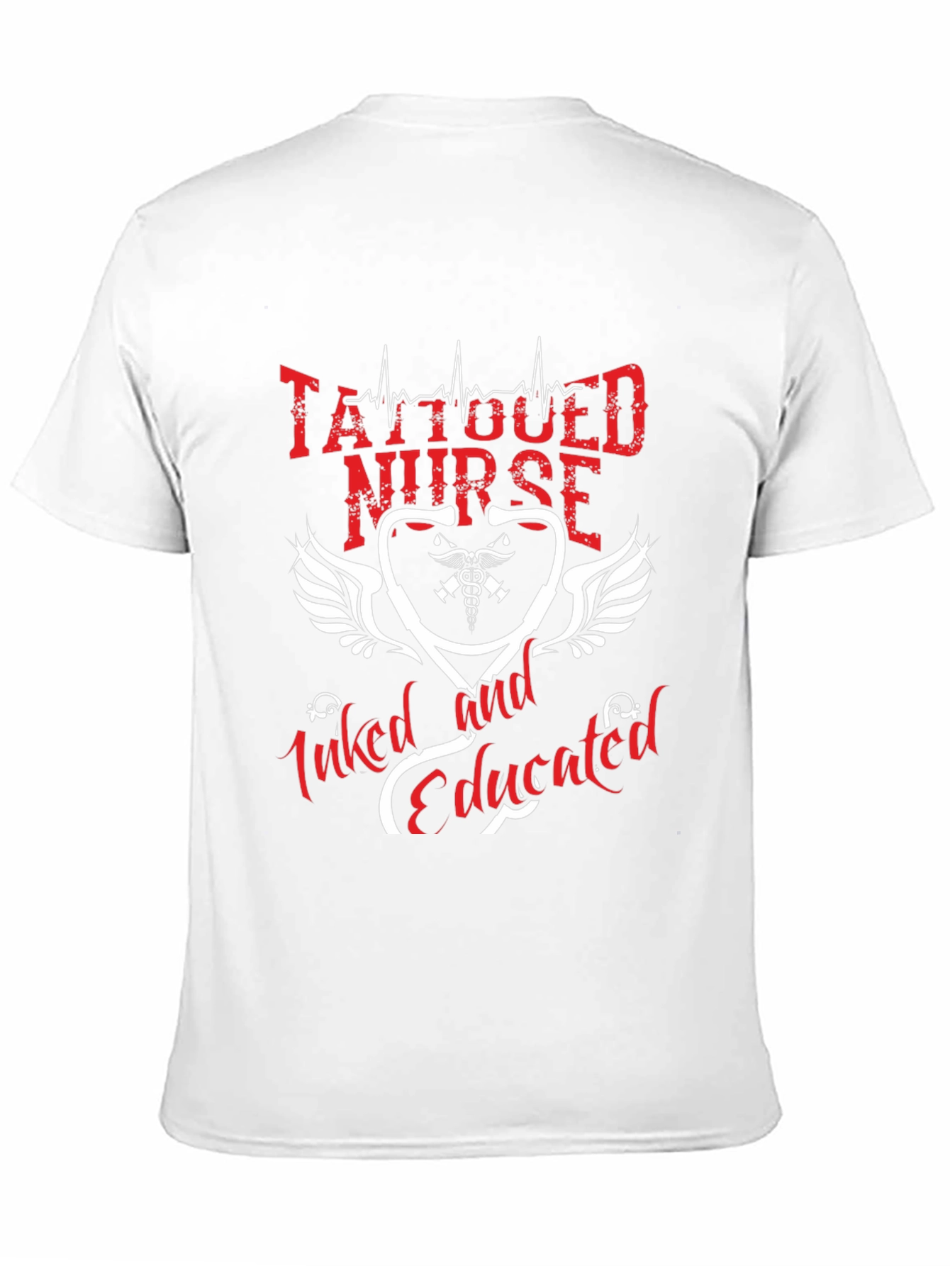 Tattooed Nurse T-Shirt - Inked and Educated Graphic Tee