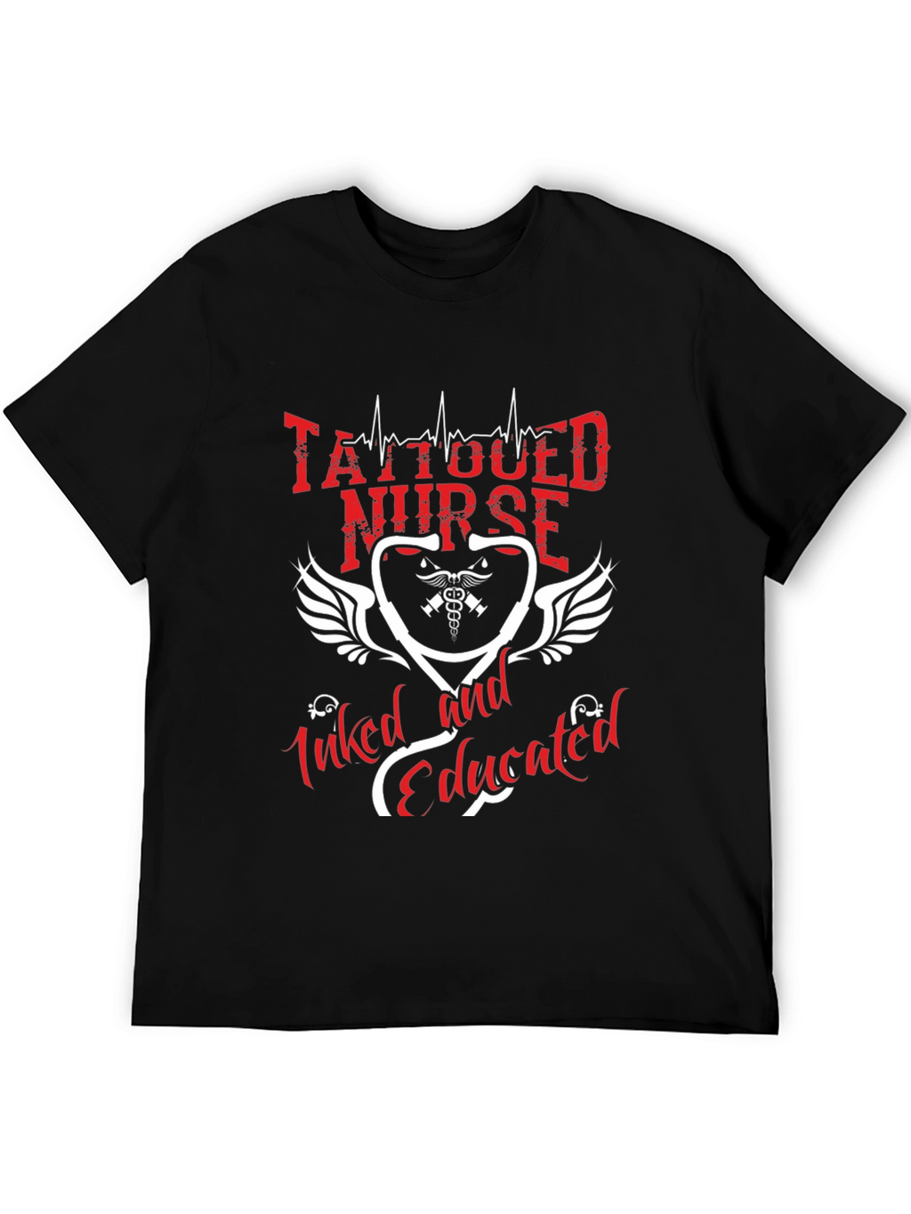 Tattooed Nurse T-Shirt - Inked and Educated Graphic Tee