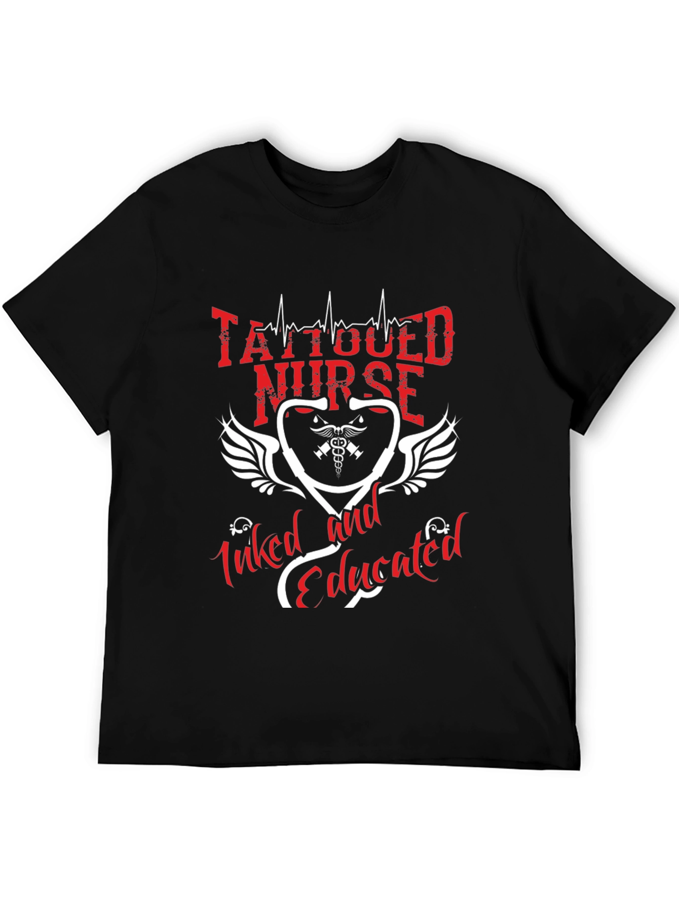 Tattooed Nurse T-Shirt - Inked and Educated Graphic Tee