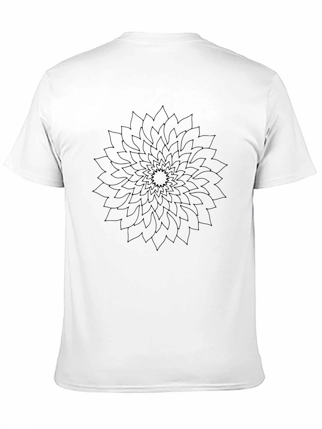 Black Floral Mandala Graphic T-Shirt