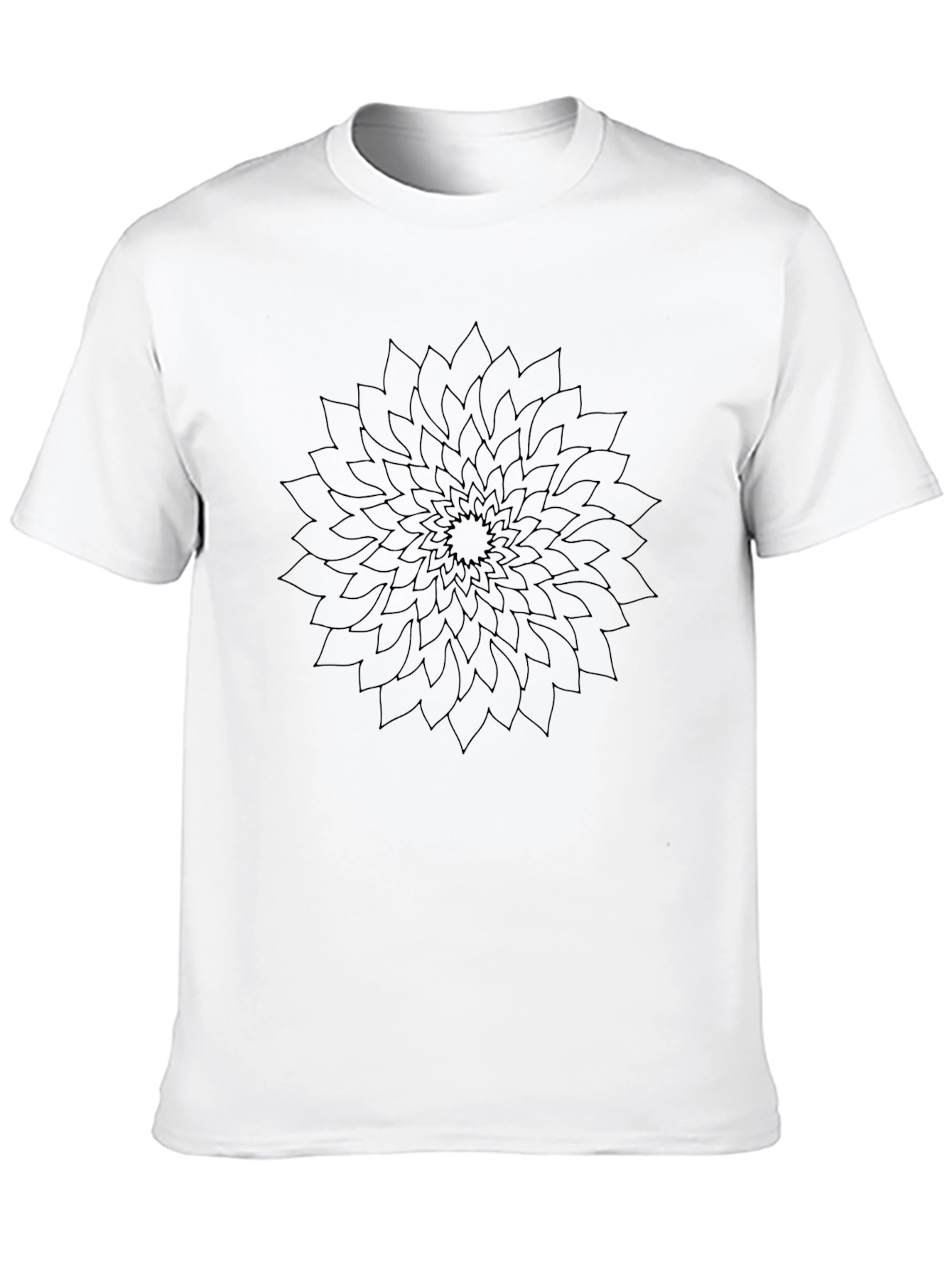 Black Floral Mandala Graphic T-Shirt