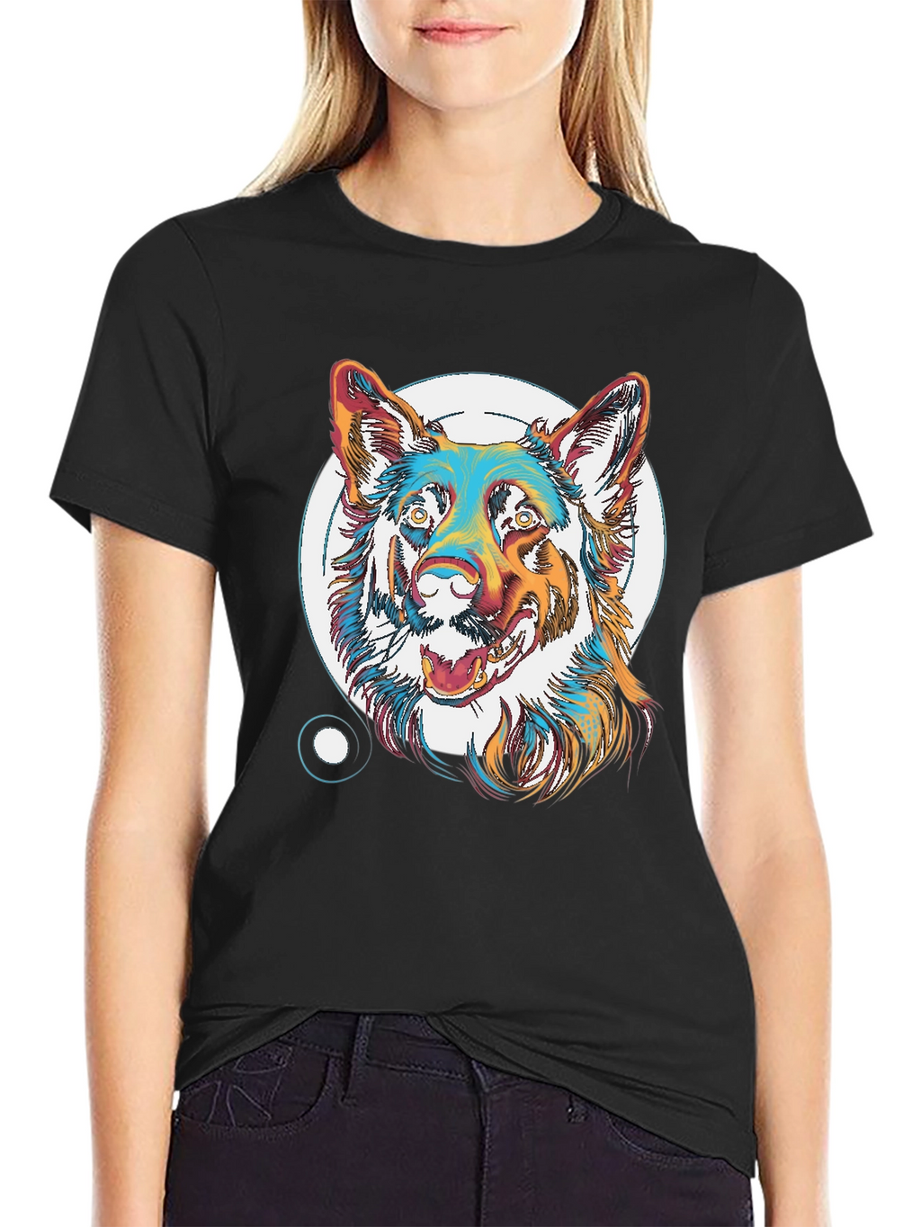 Cool Dog Graphic T-Shirt - Unisex Black Tee