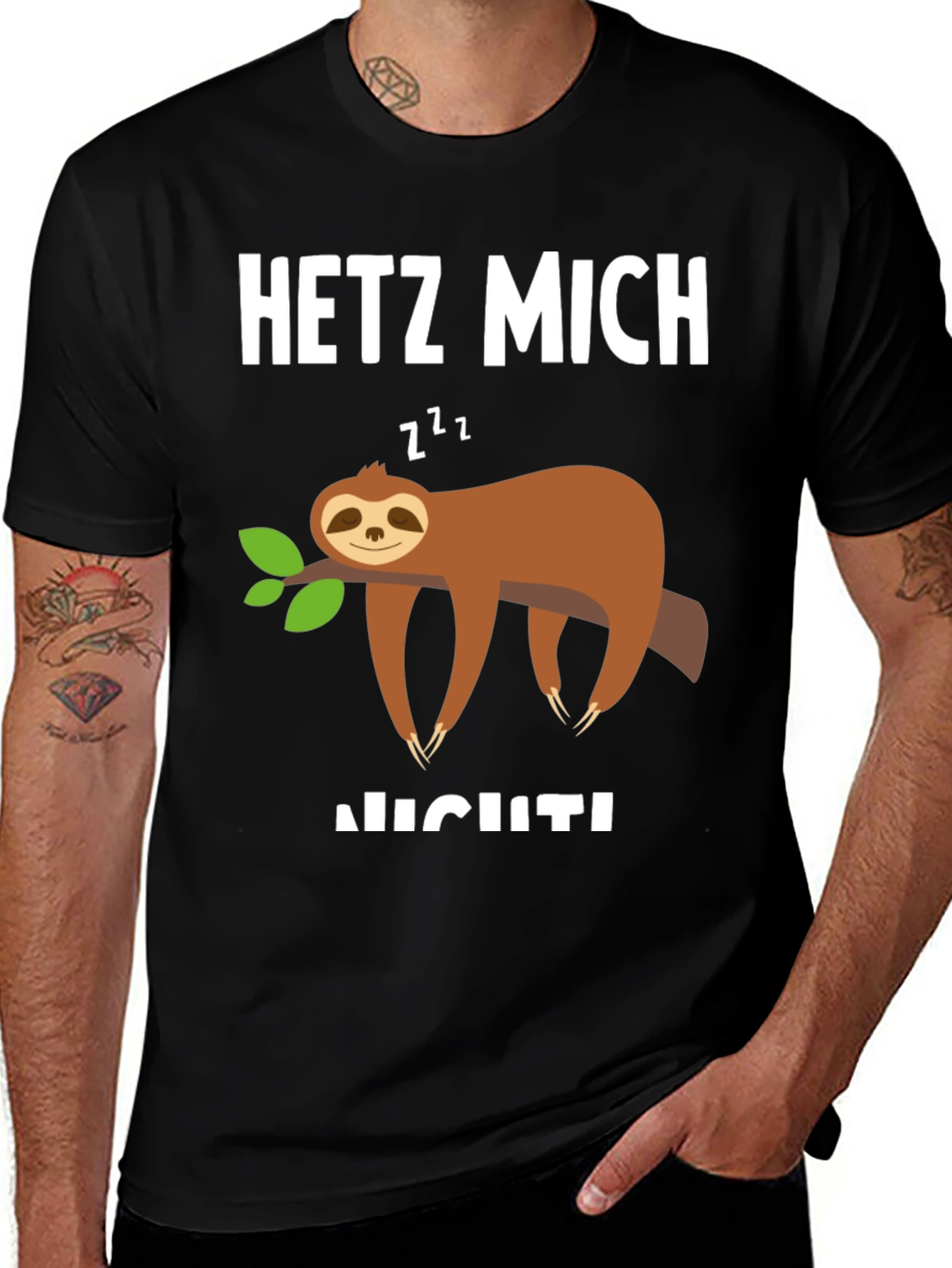 Sloth Graphic T-Shirt - Hetz Mich Nicht - Unisex