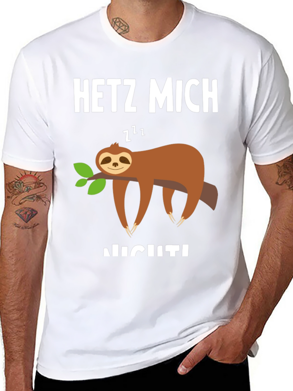 Sloth Graphic T-Shirt - Hetz Mich Nicht - Unisex