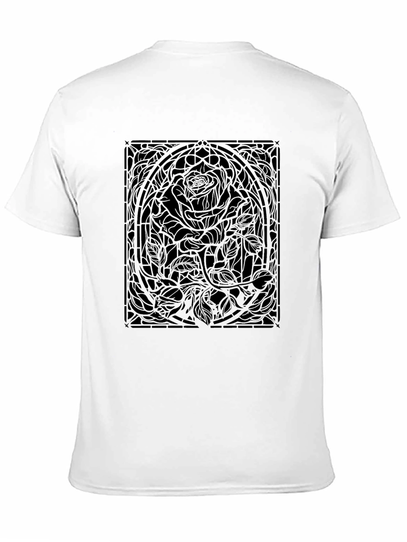 Rose Window Black Graphic Tee