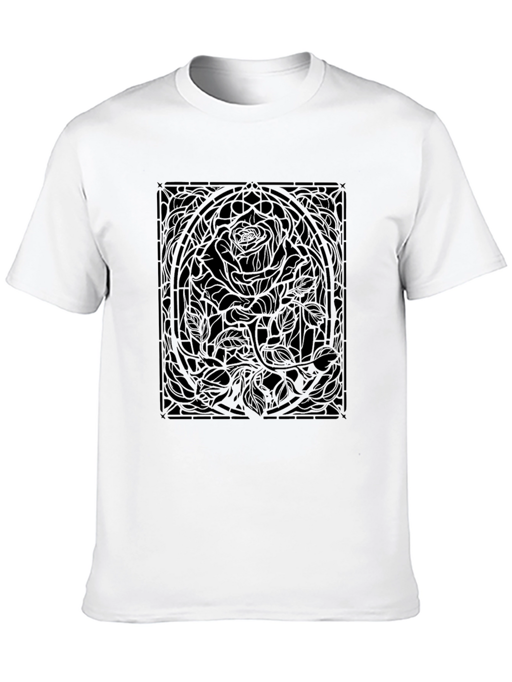 Rose Window Black Graphic Tee