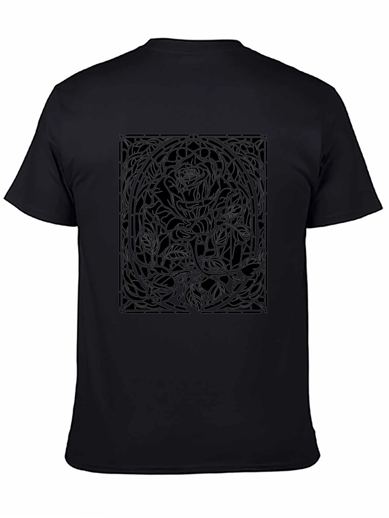 Rose Window Black Graphic Tee