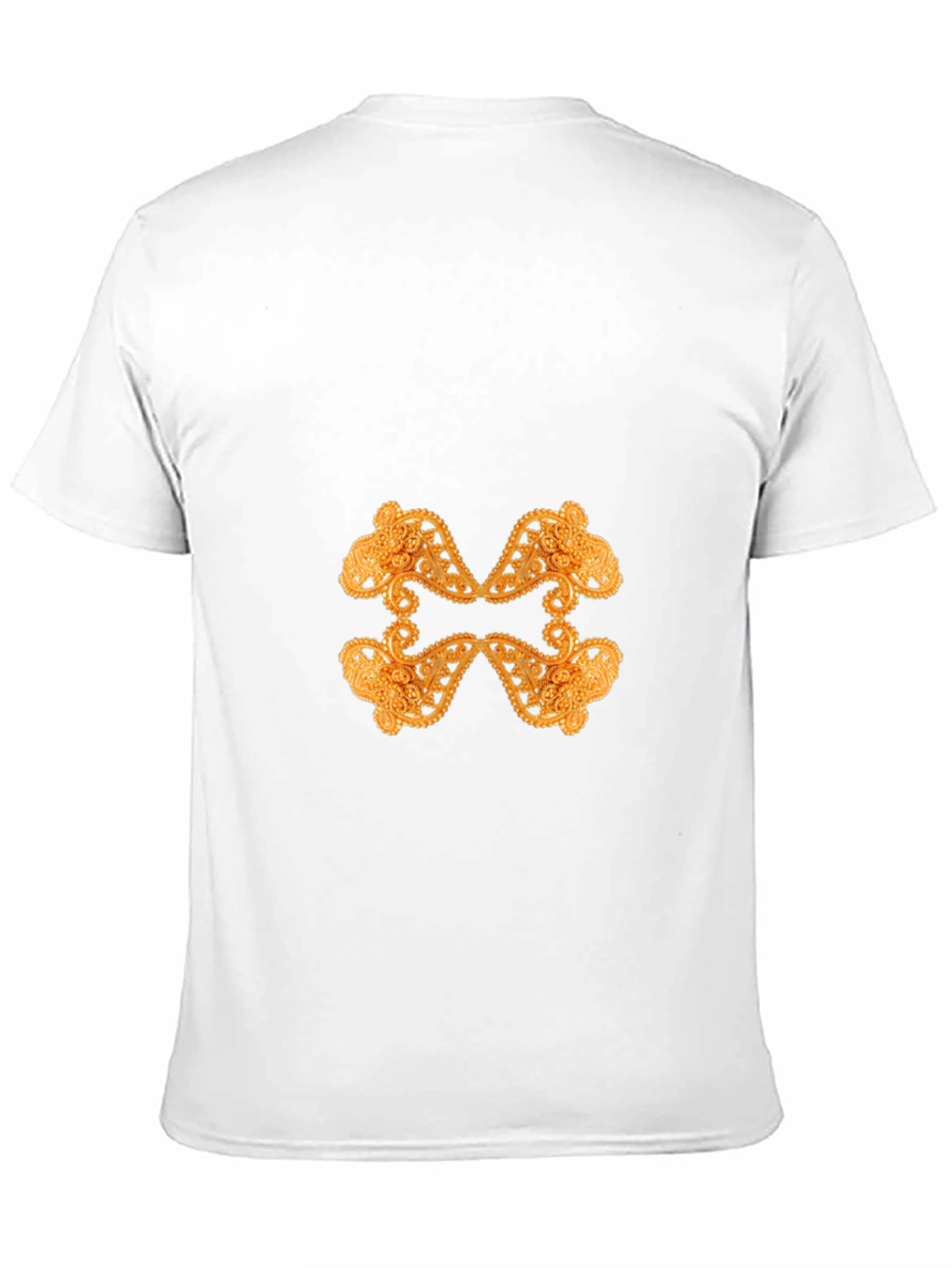 Ornate Gold Pattern Black T-Shirt