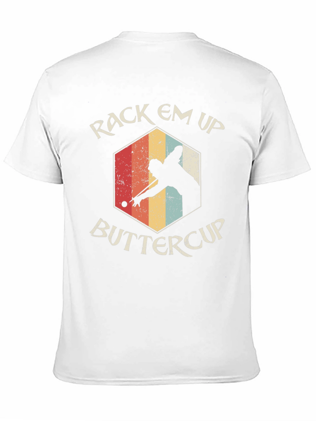 Rack Em Up Buttercup Retro Billiards T-Shirt