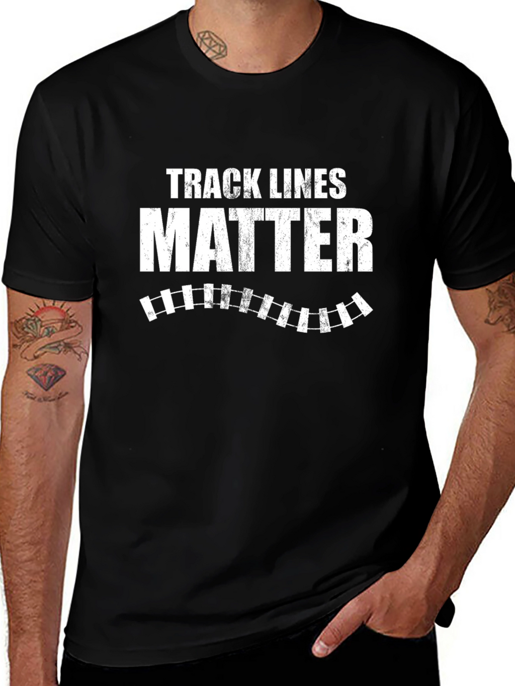 Track Lines Matter T-Shirt - Train Enthusiast Tee