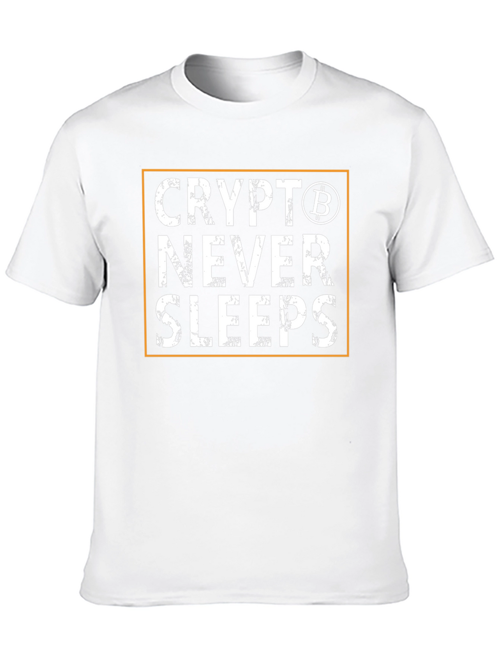 Crypto Never Sleeps Bitcoin Graphic Tee - Black