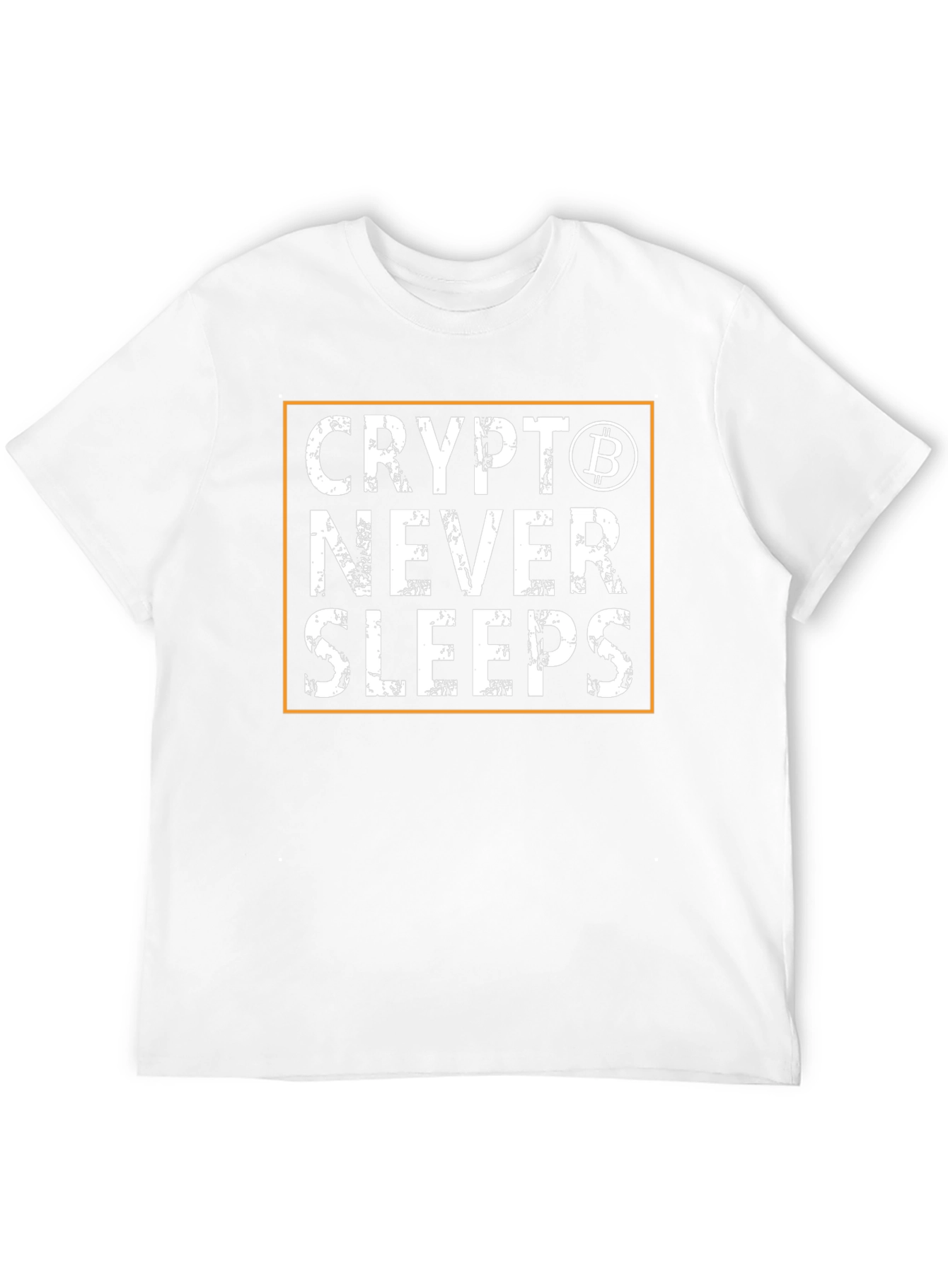 Crypto Never Sleeps Bitcoin Graphic Tee - Black