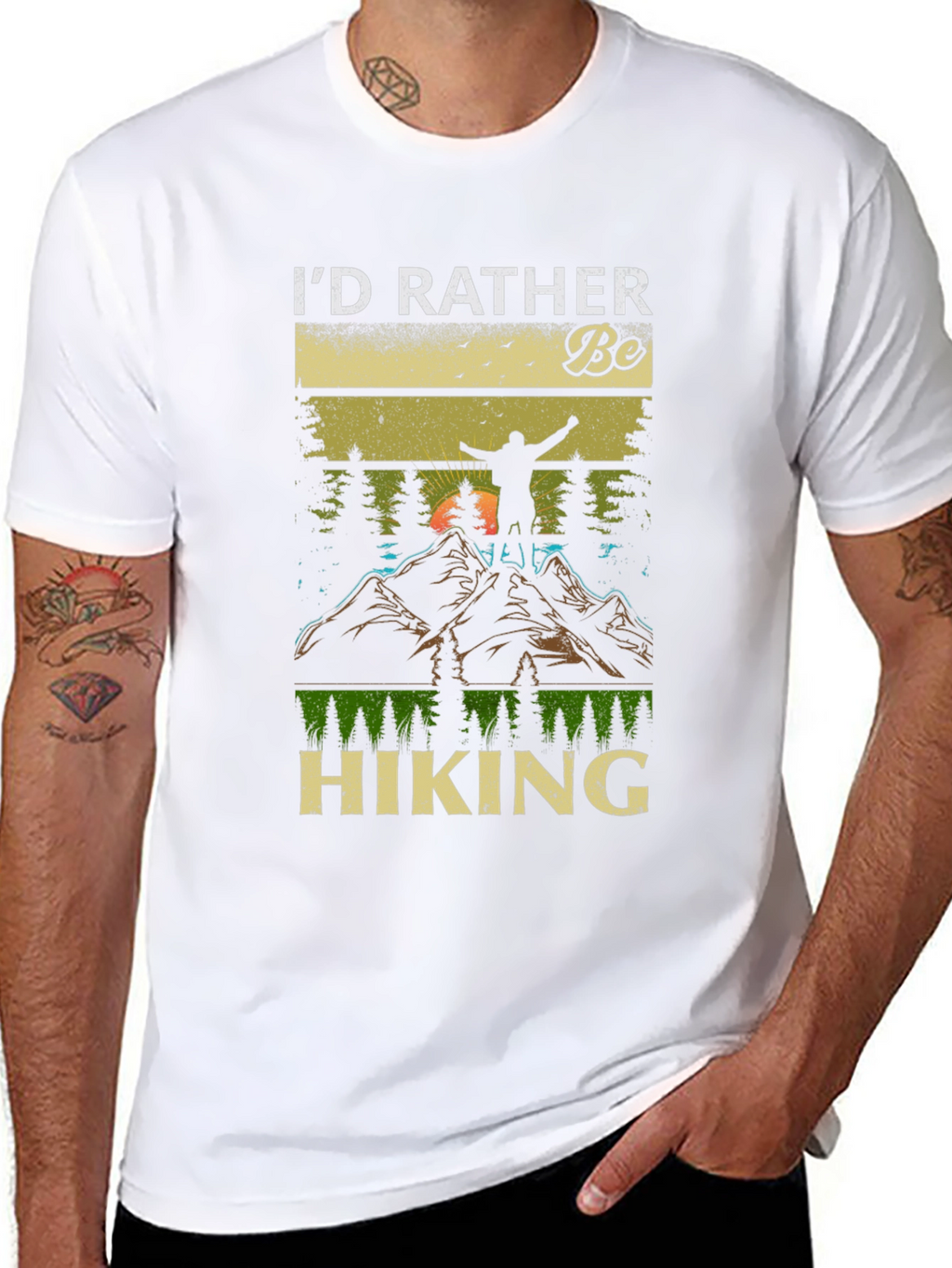 Id Rather Be Hiking Graphic T-Shirt