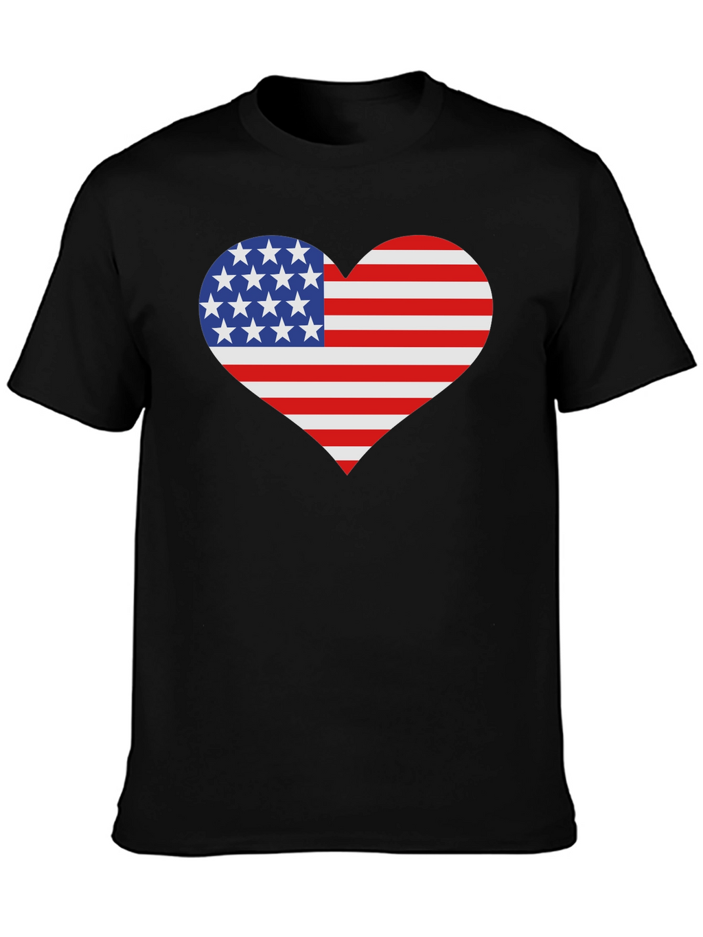 USA Flag Heart Patriotic T-Shirt