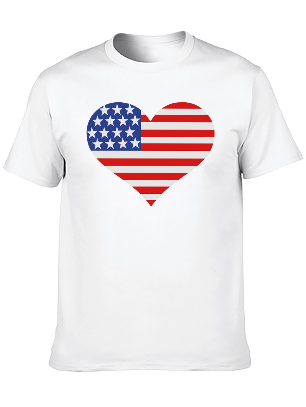 USA Flag Heart Patriotic T-Shirt