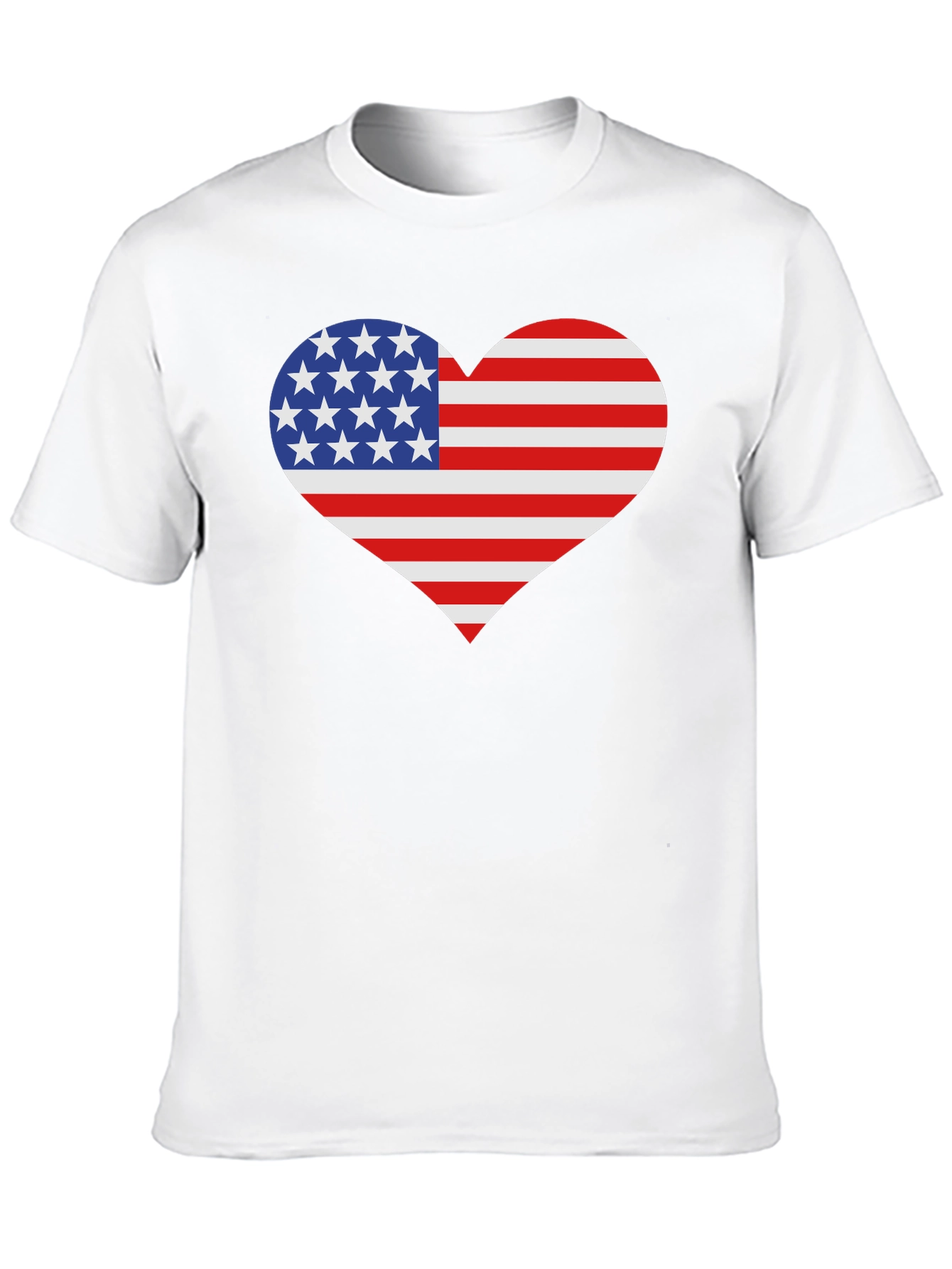 USA Flag Heart Patriotic T-Shirt