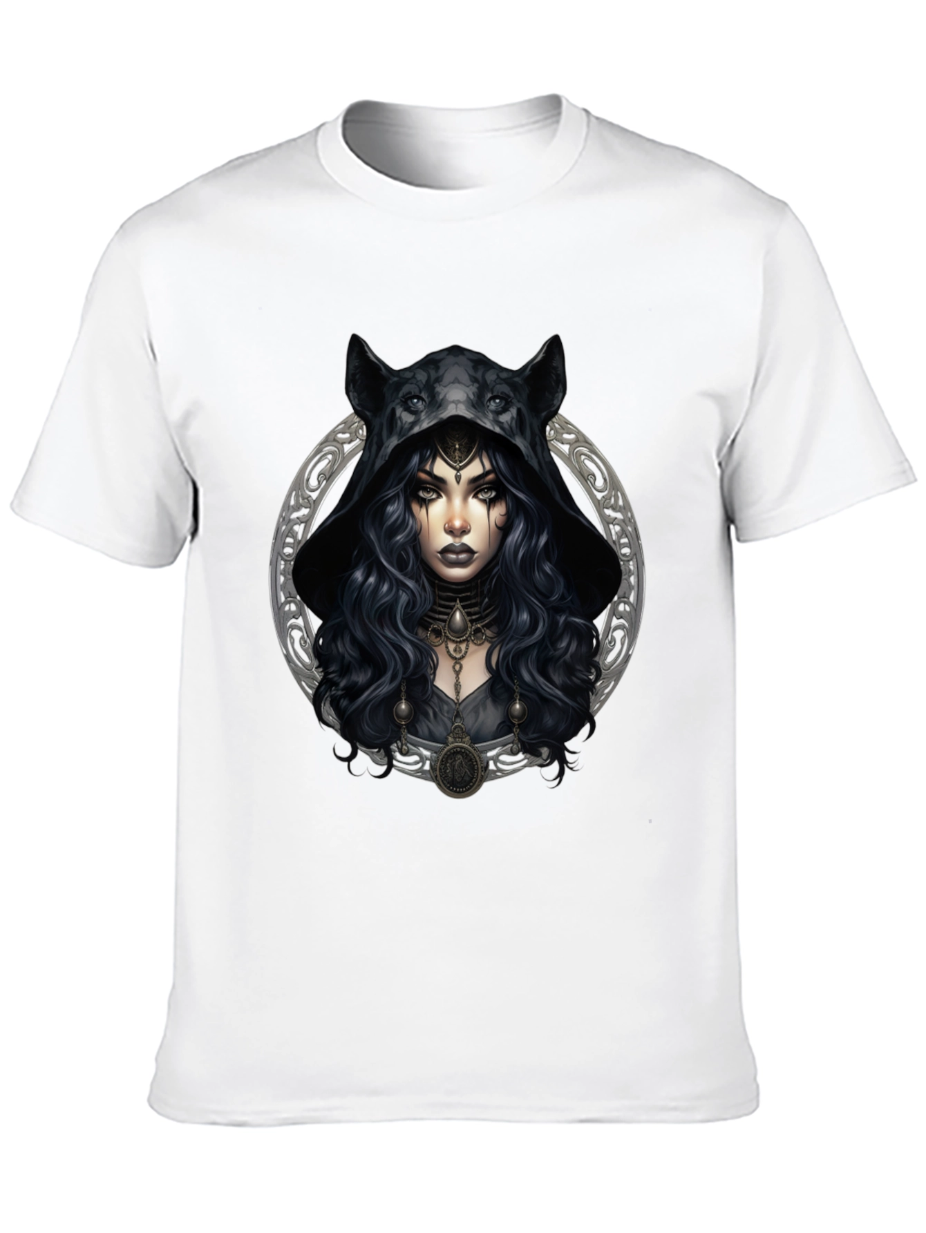 Wolf Hooded Witch Graphic Tee