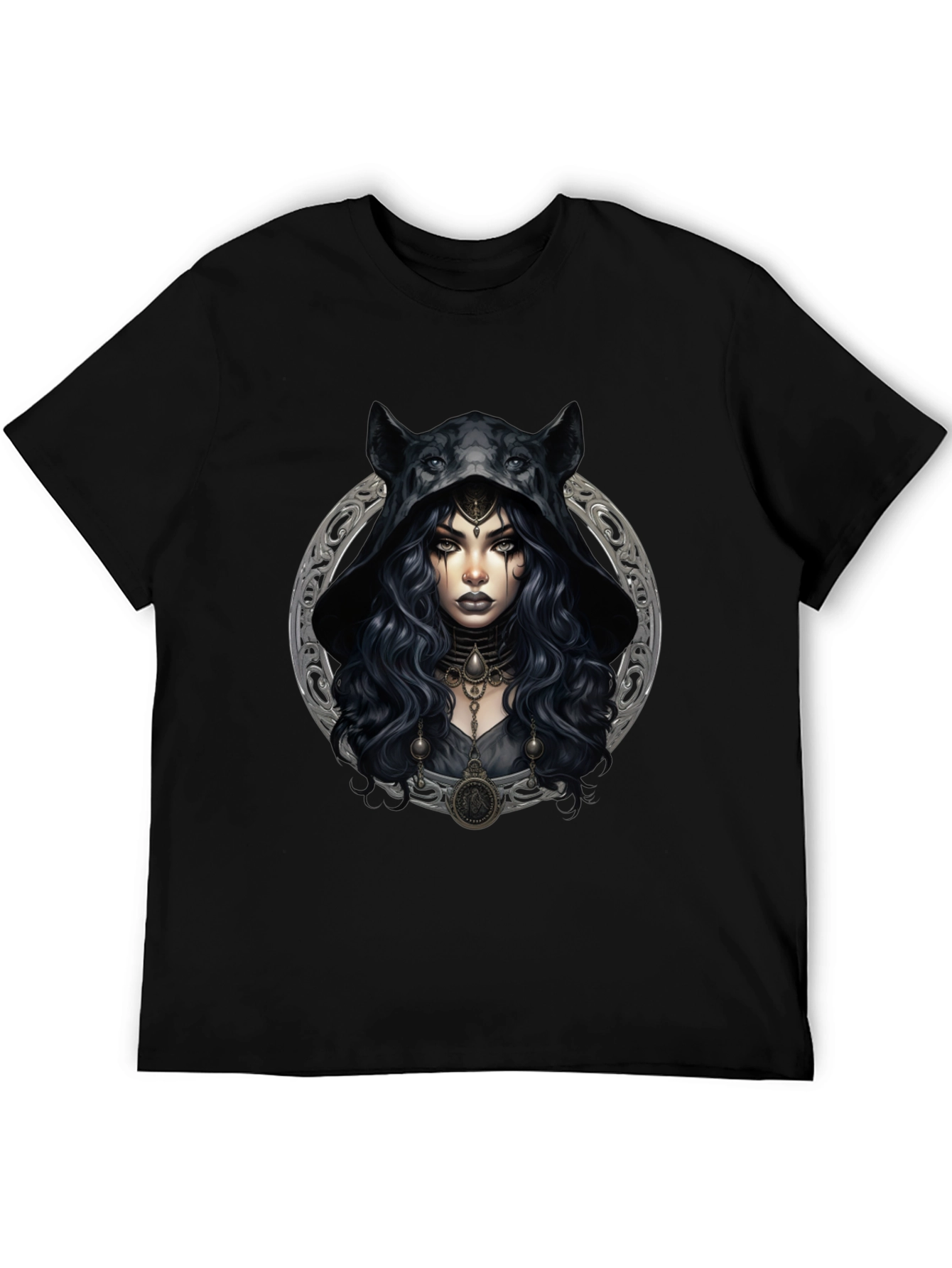 Wolf Hooded Witch Graphic Tee