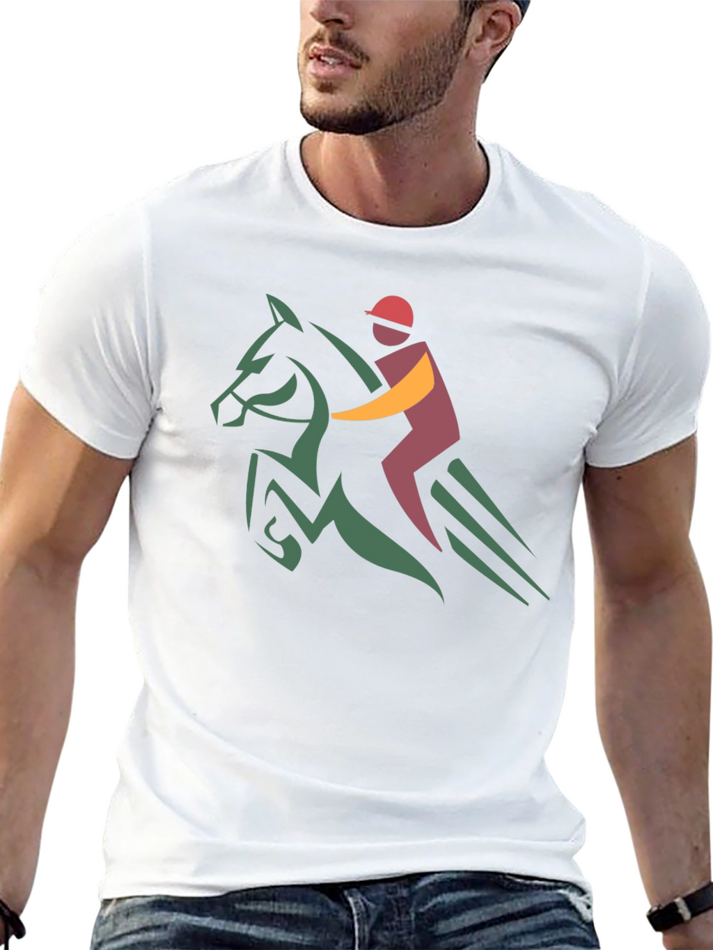 Equestrian Horse Rider T-Shirt - Black