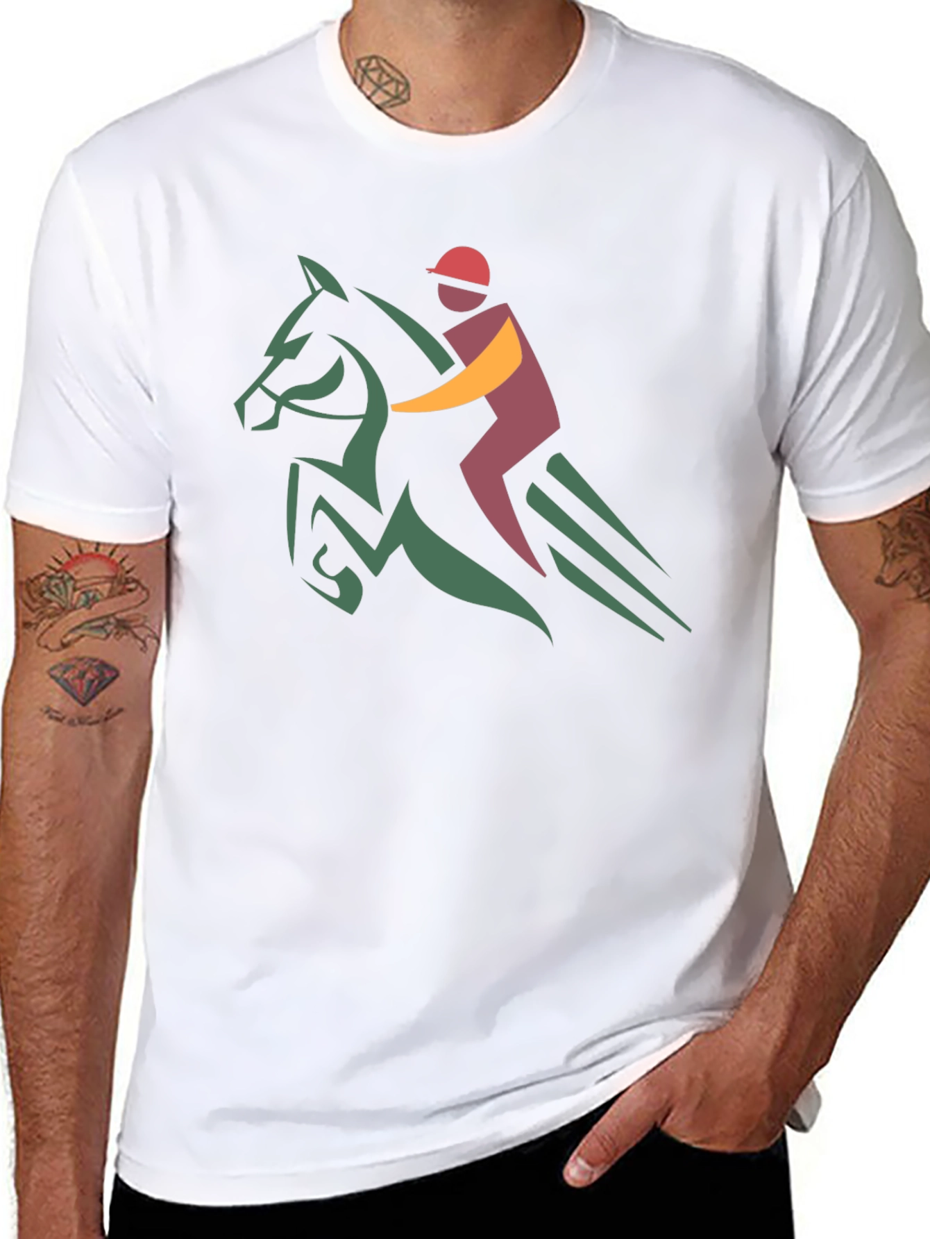 Equestrian Horse Rider T-Shirt - Black