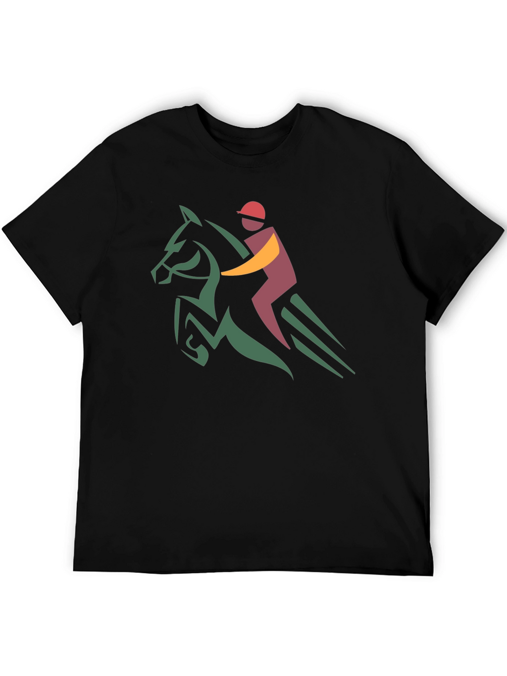 Equestrian Horse Rider T-Shirt - Black