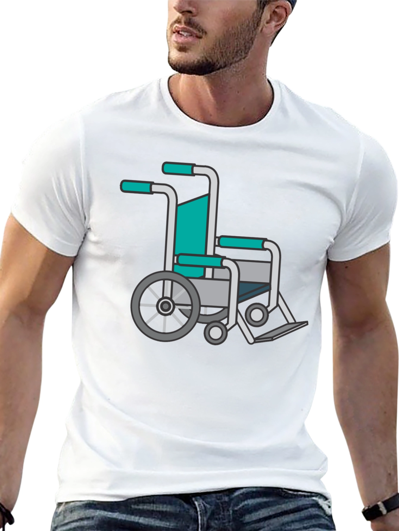 Wheelchair Graphic Tee - Black Comfort Fit