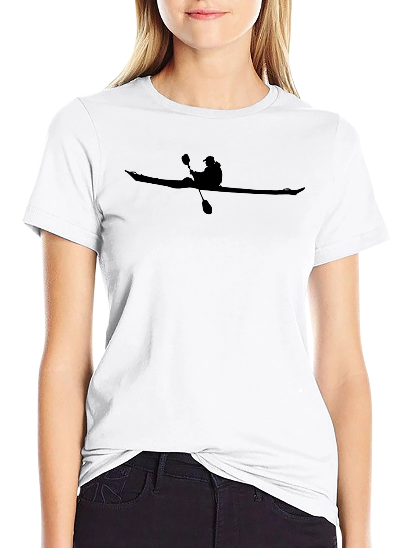 Kayak Silhouette Black T-Shirt