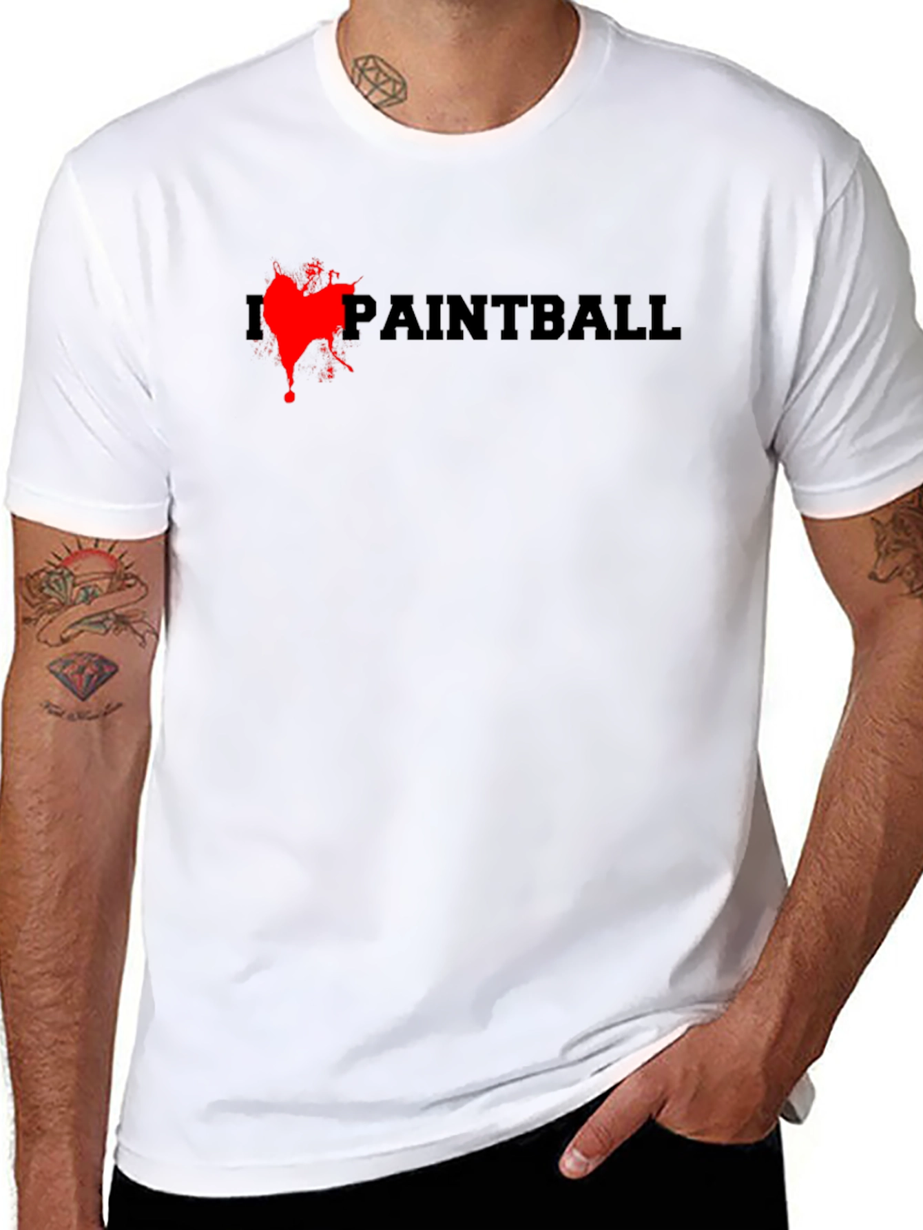 Paintball Splash T-Shirt - Black Cotton Tee