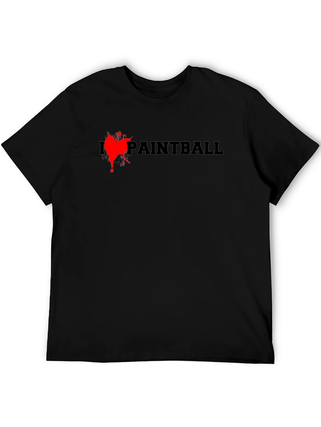 Paintball Splash T-Shirt - Black Cotton Tee