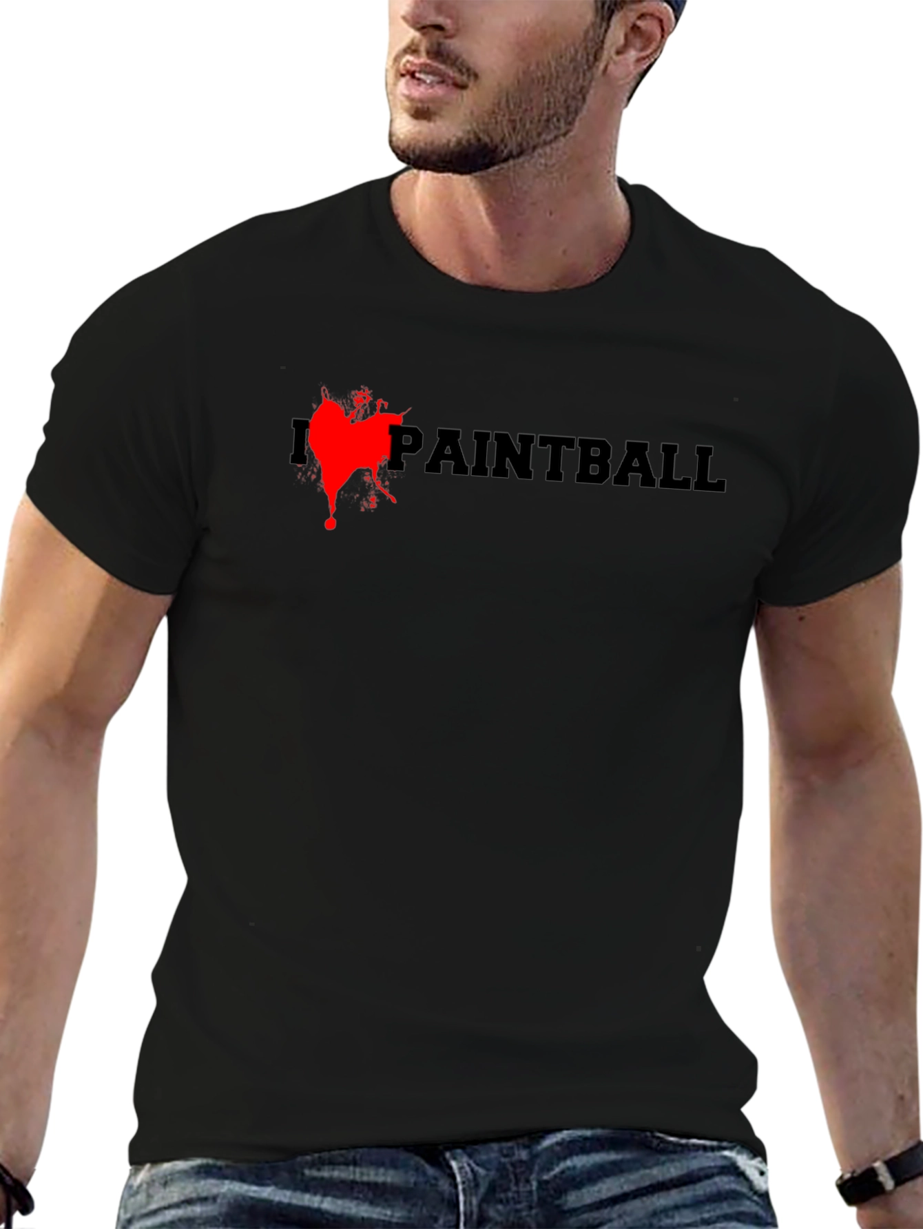 Paintball Splash T-Shirt - Black Cotton Tee