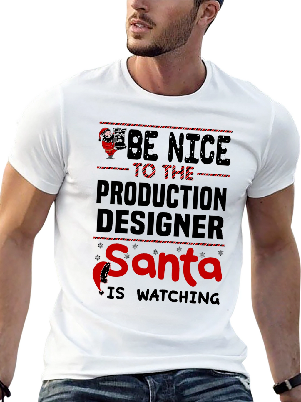 Be Nice to Production Designer Santa T-Shirt