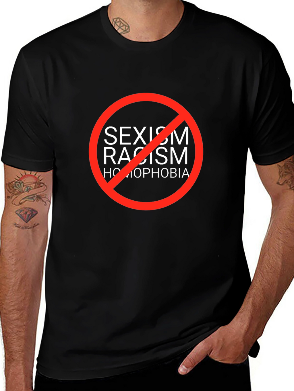 Equality T-Shirt: No Sexism Racism Homophobia