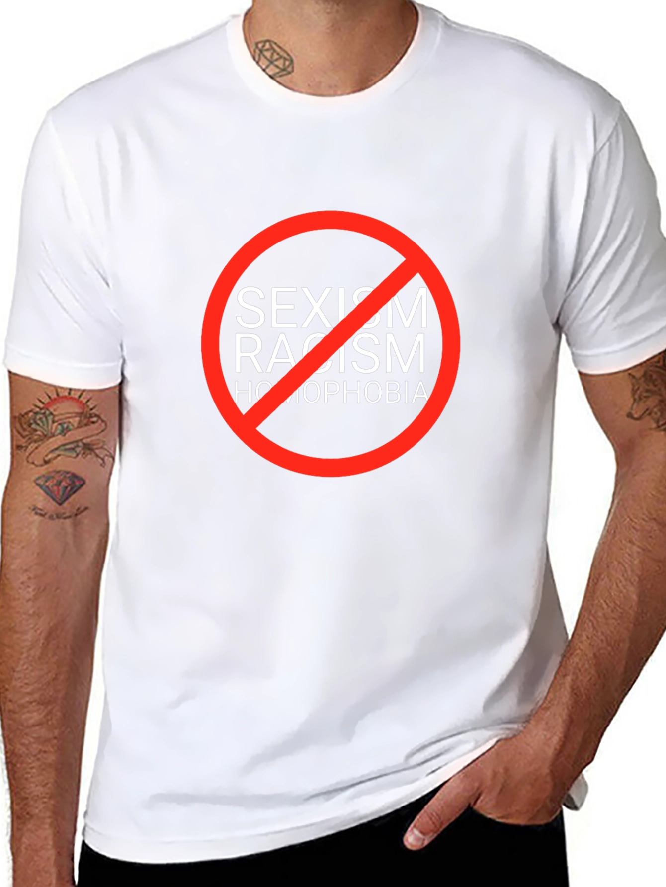 Equality T-Shirt: No Sexism Racism Homophobia