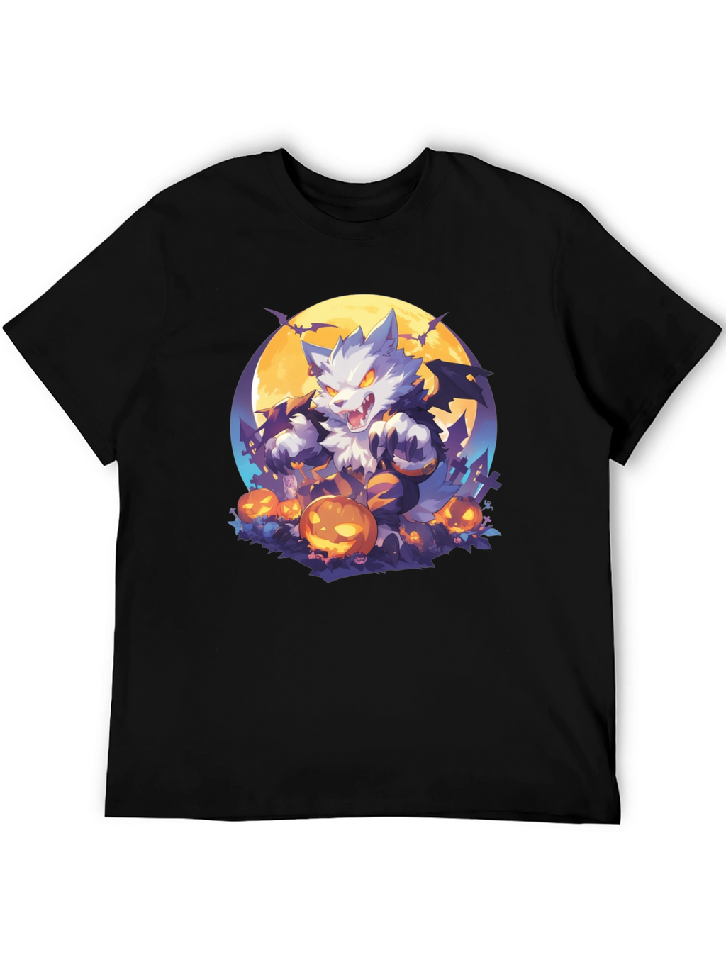 Halloween Wolf T-Shirt - Spooky Season Style