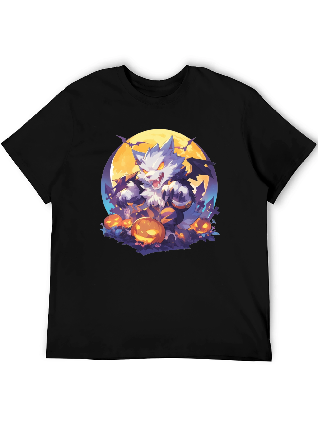 Halloween Wolf T-Shirt - Spooky Season Style