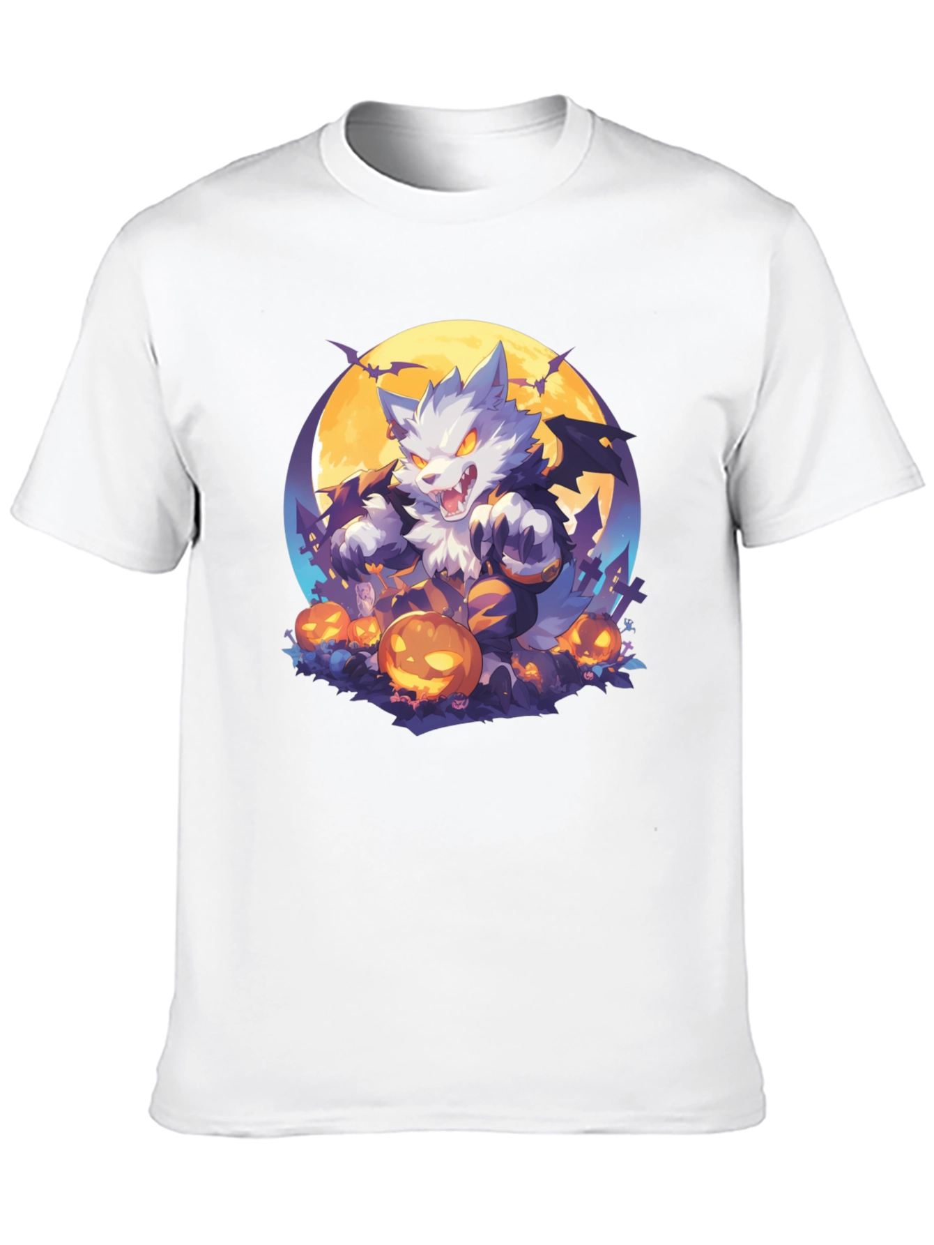 Halloween Wolf T-Shirt - Spooky Season Style