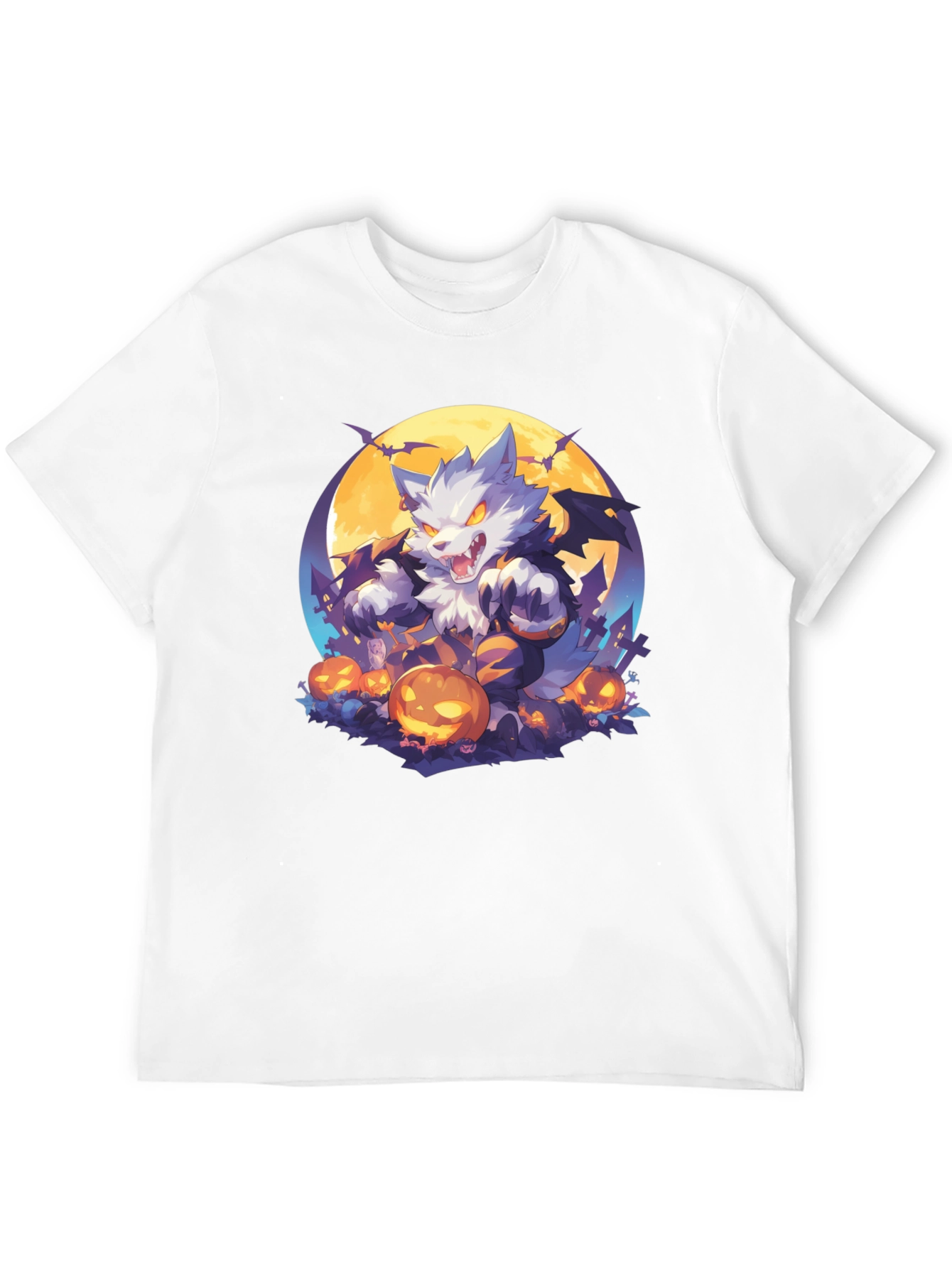 Halloween Wolf T-Shirt - Spooky Season Style