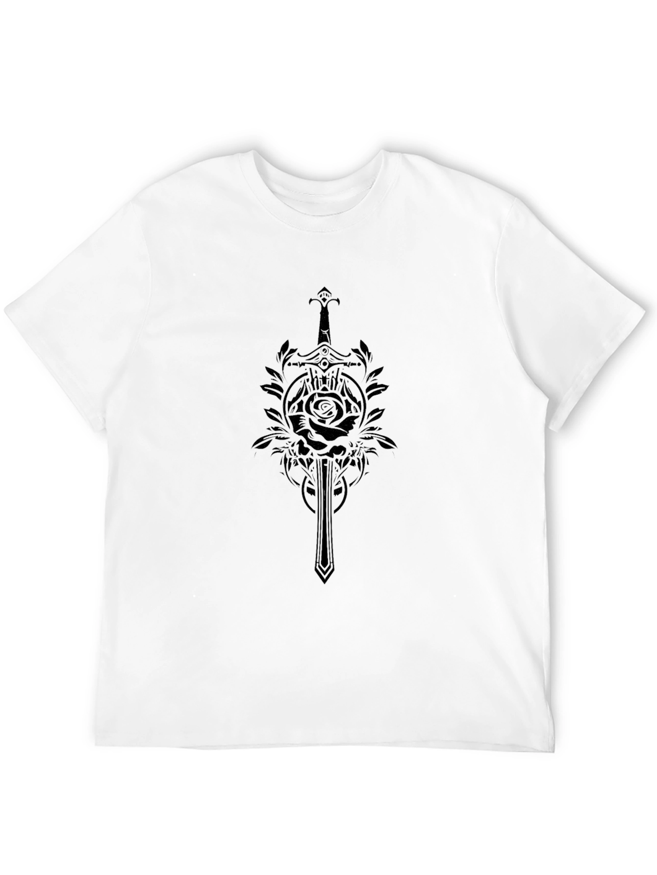 Black Rose and Sword Graphic Tee
