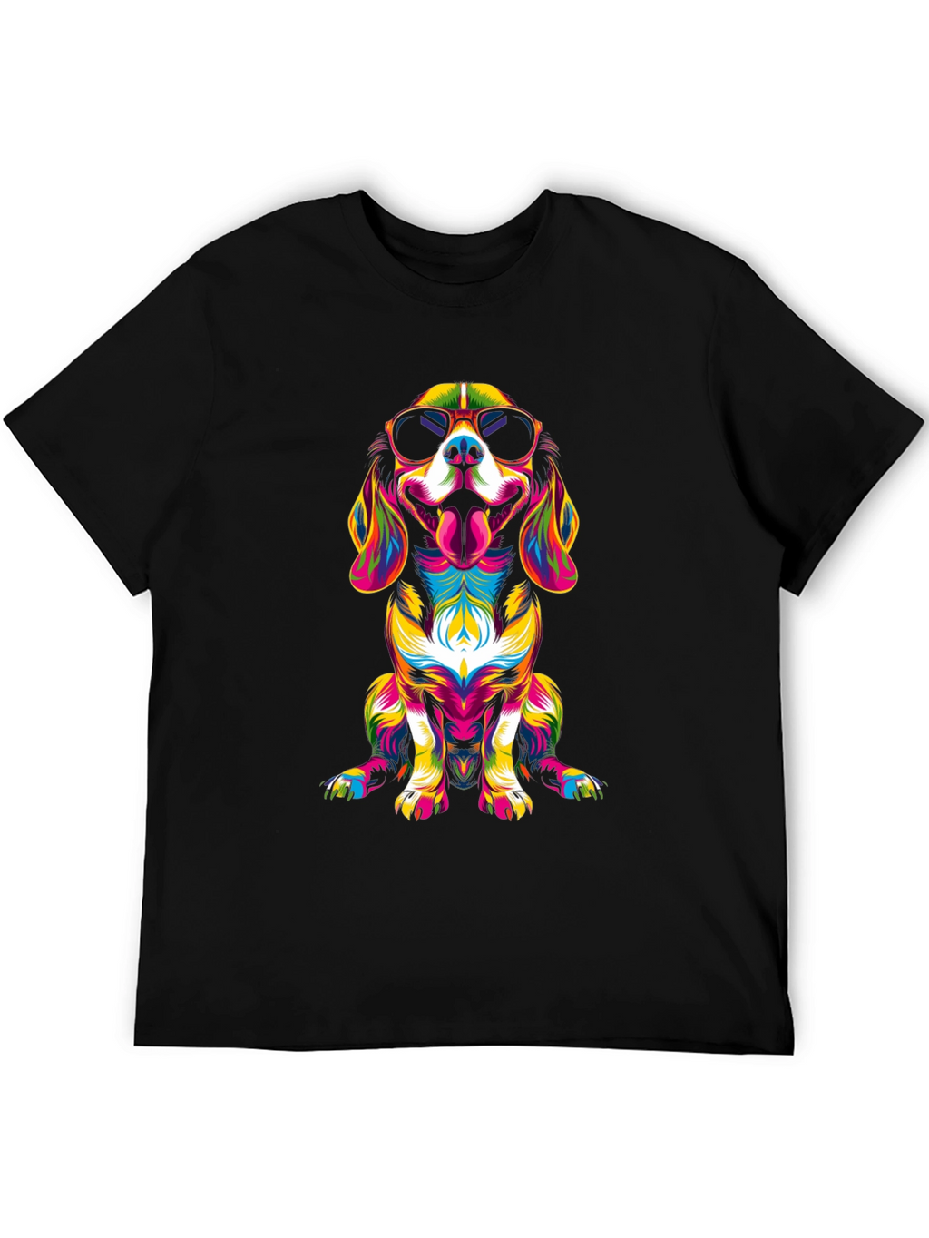 Cool Dog Graphic Tee - Vivid Art Design