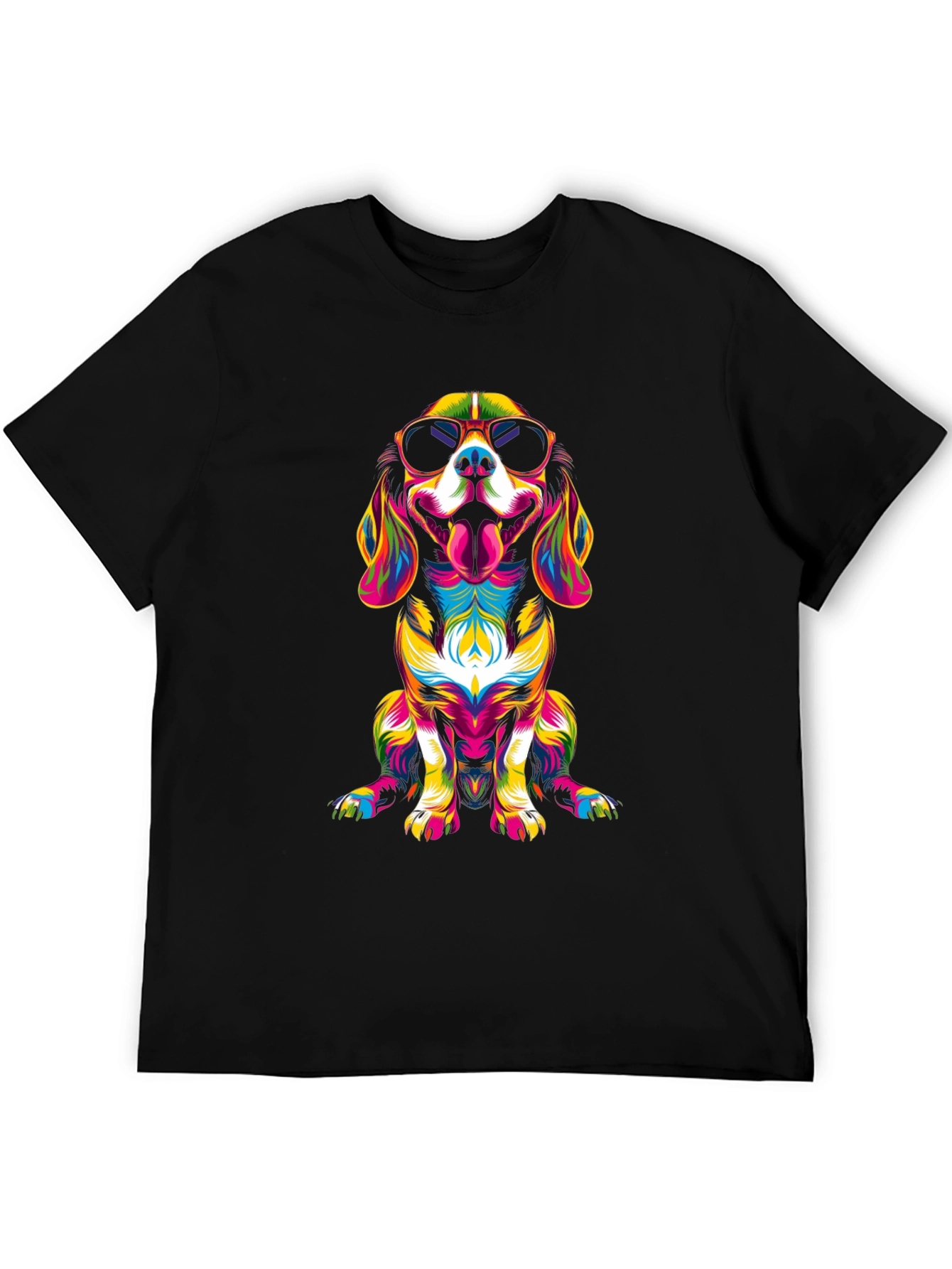 Cool Dog Graphic Tee - Vivid Art Design