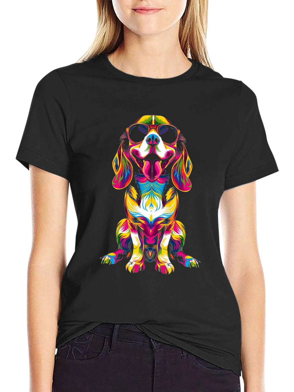 Cool Dog Graphic Tee - Vivid Art Design