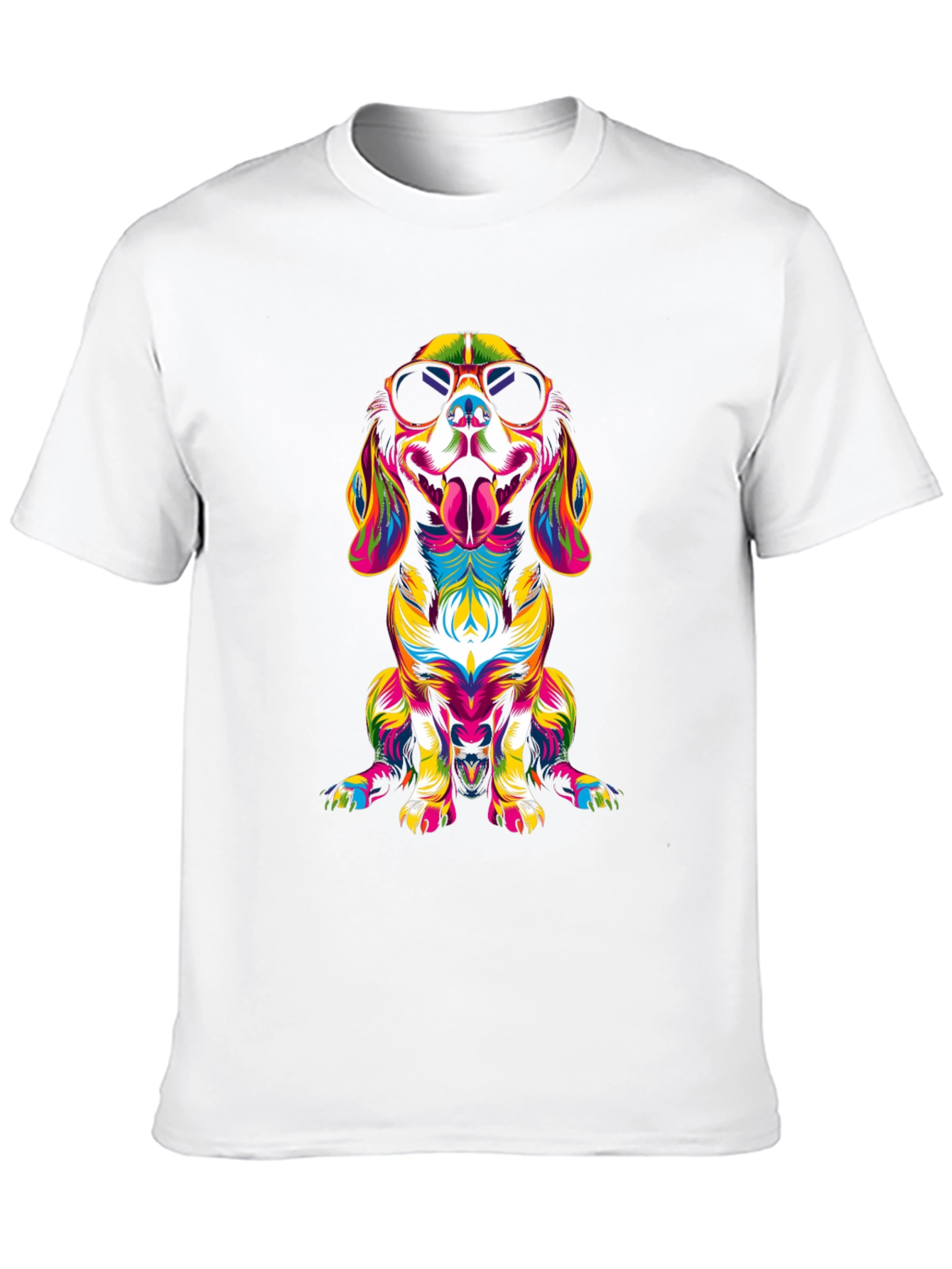 Cool Dog Graphic Tee - Vivid Art Design