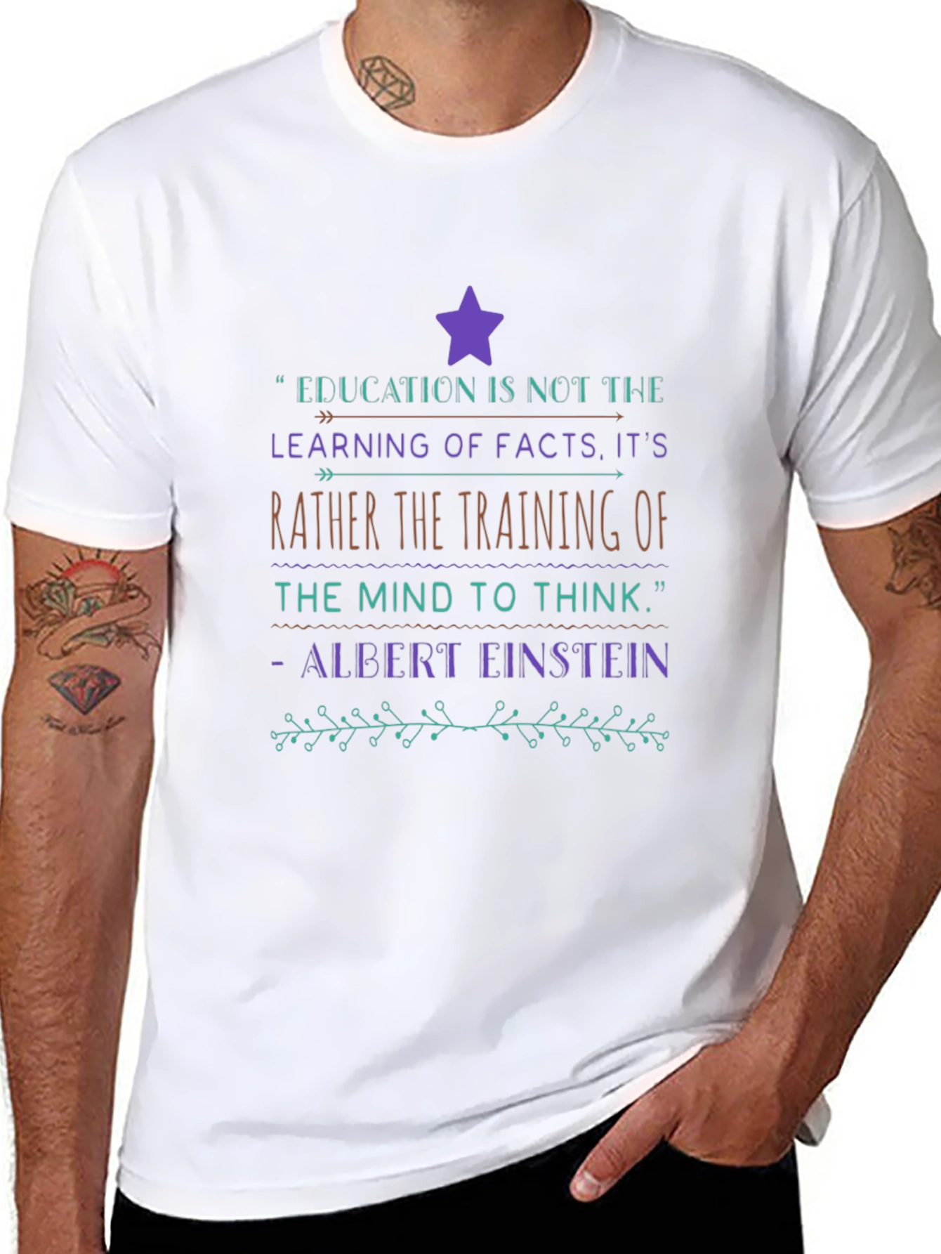 Education Quote Graphic T-Shirt