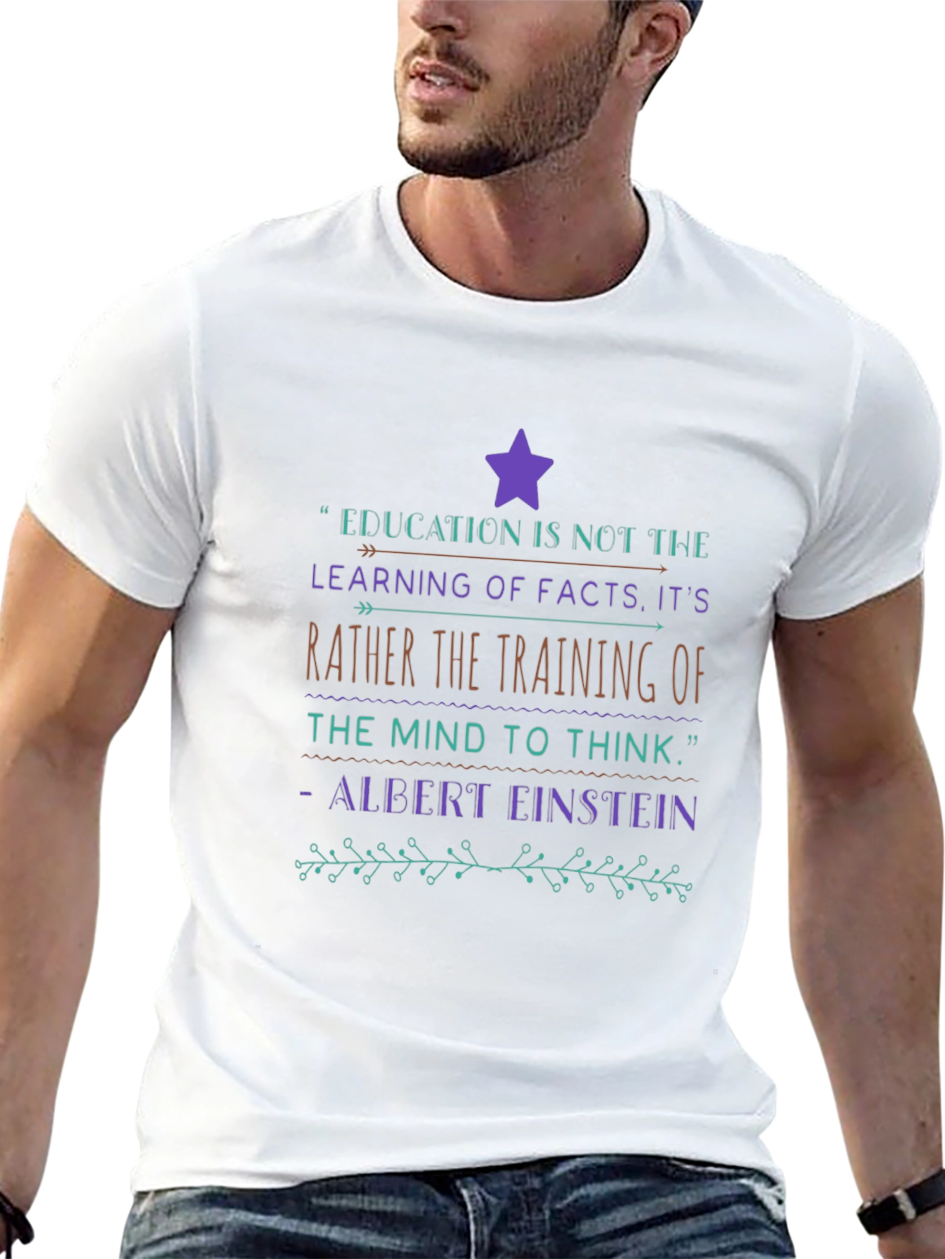 Education Quote Graphic T-Shirt