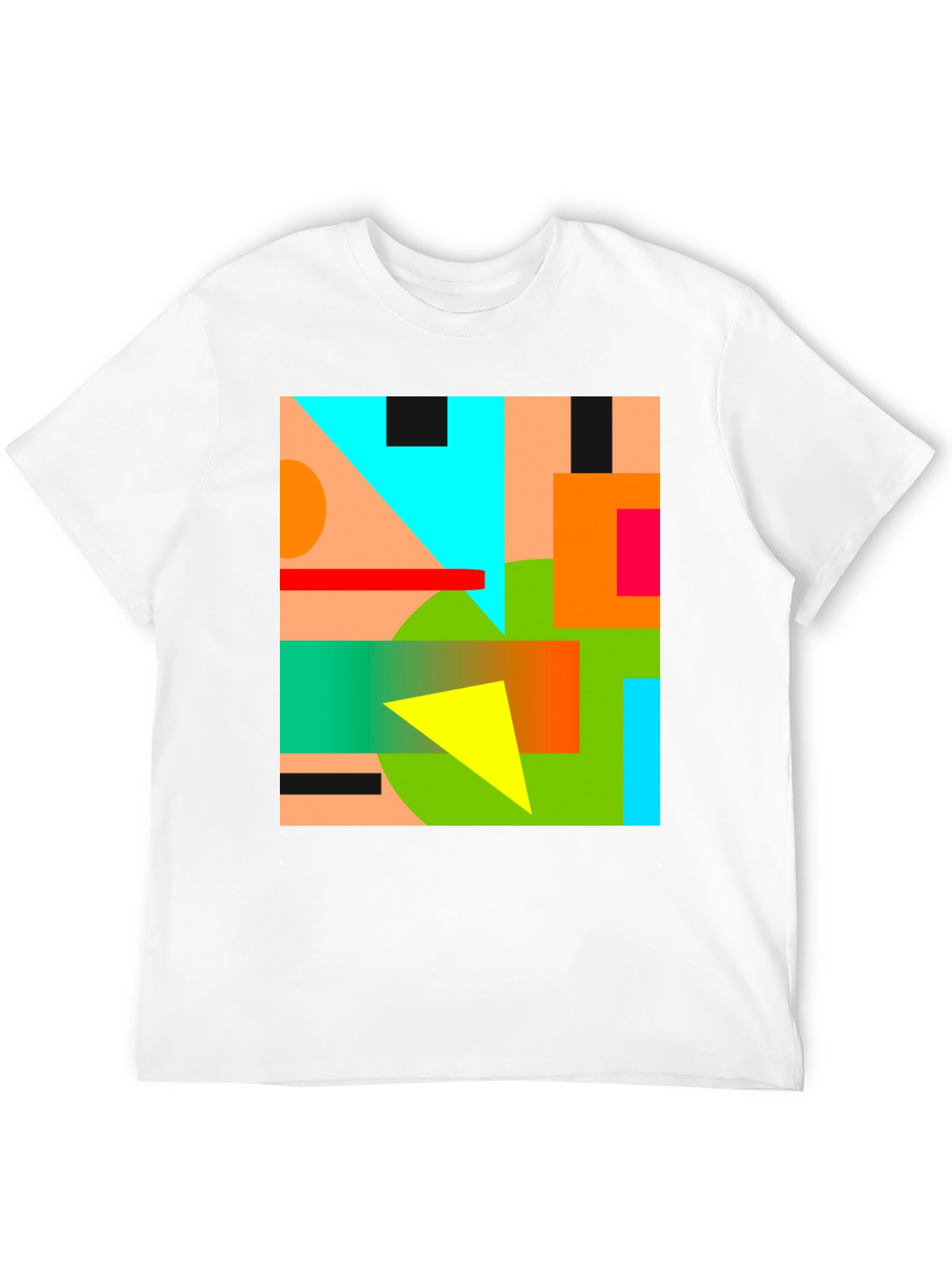 Abstract Geometric Graphic Tee - Modern Art Shirt