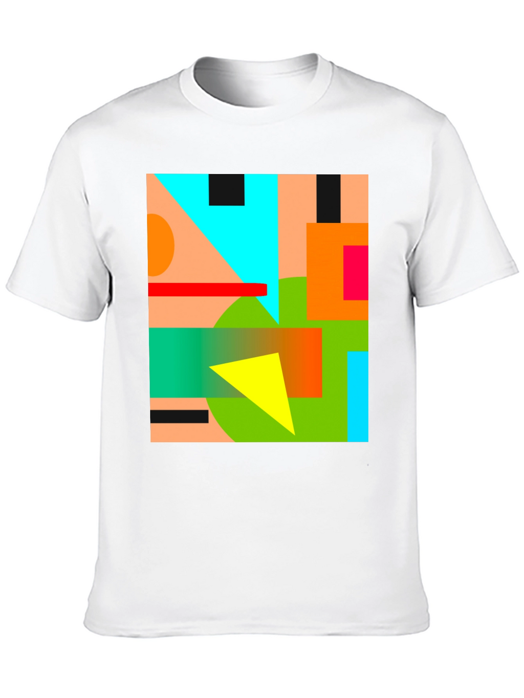 Abstract Geometric Graphic Tee - Modern Art Shirt