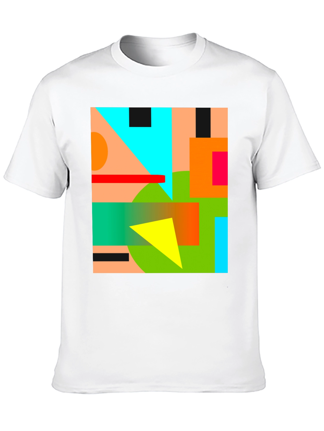 Abstract Geometric Graphic Tee - Modern Art Shirt