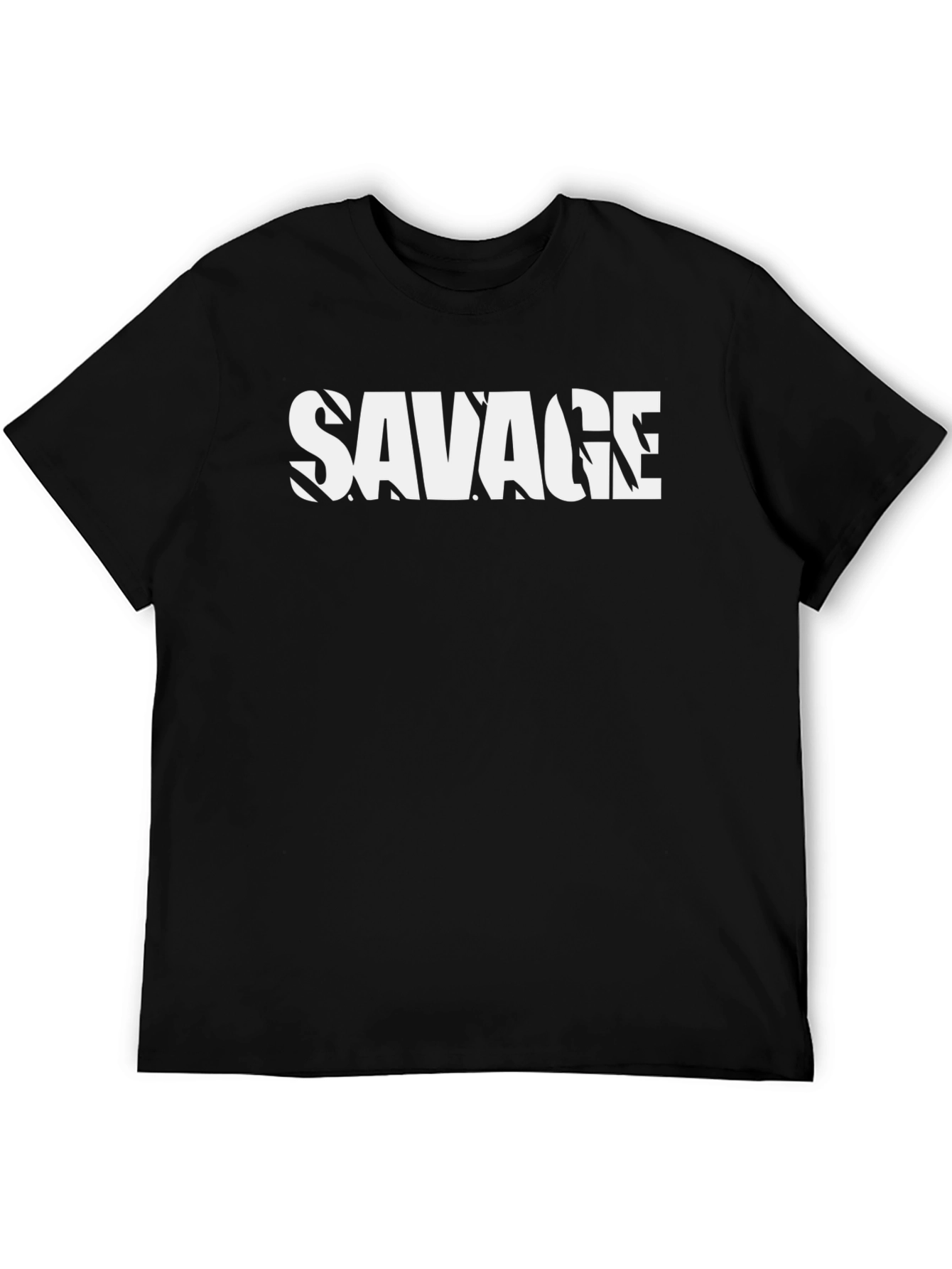 Savage Graphic Print Black T-Shirt